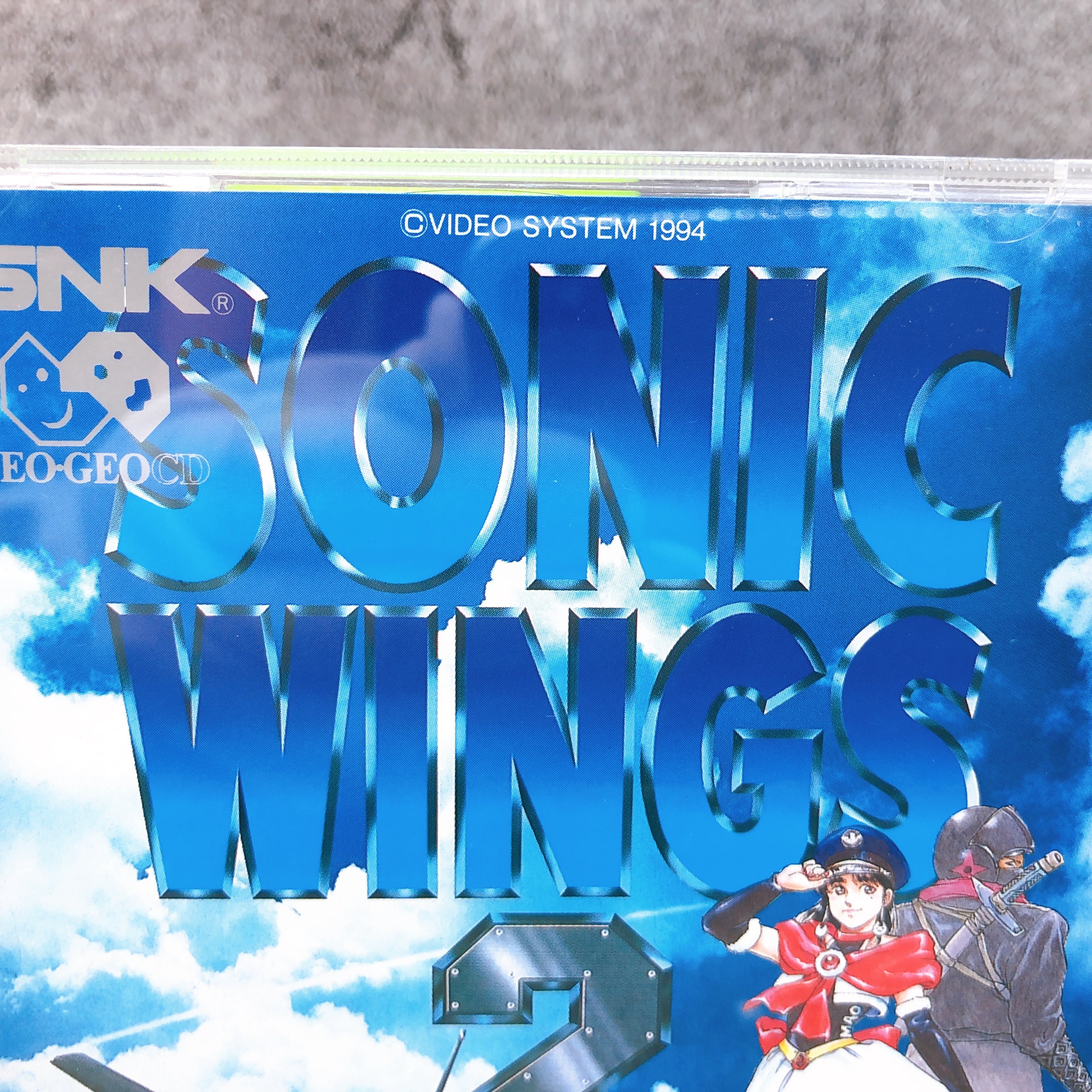 Neo Geo CD Sonic Wings 2 VIDEO SYSTEM Japan Shooting Game in Stock