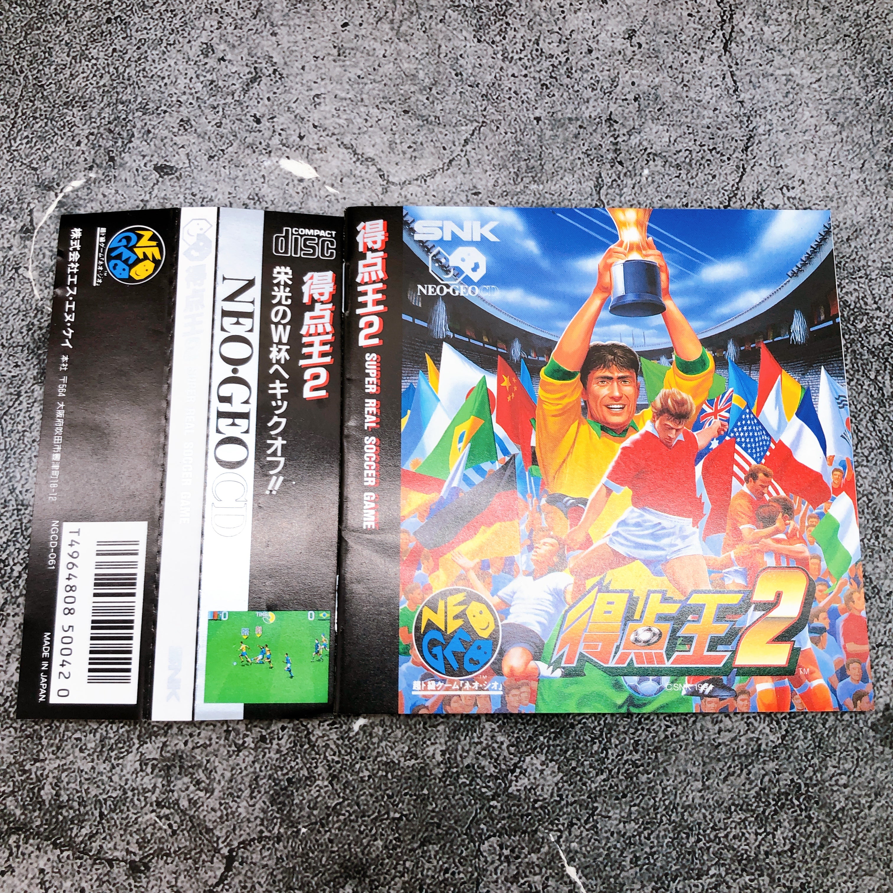 Neo Geo CD Super Sidekicks 2 Tokutenoh SNK Soccer Japan Game in Stock