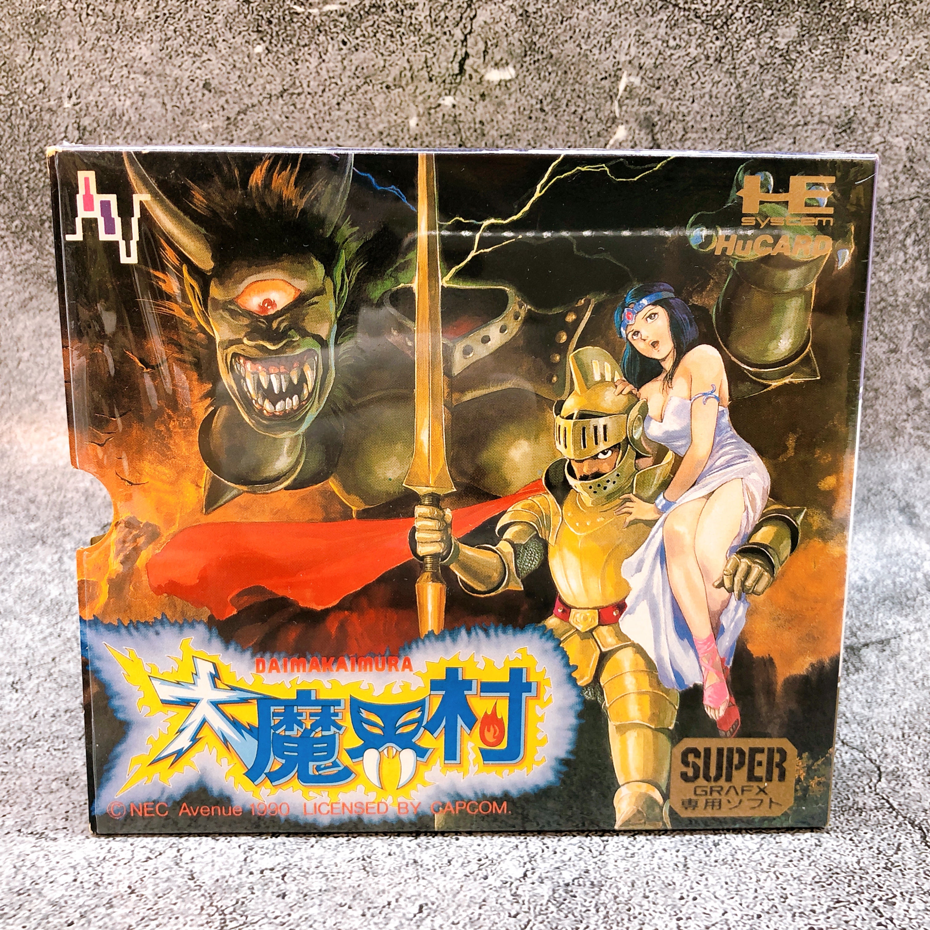 PC Engine Hu Card Daimakaimura Ghouls 'n Ghosts SUPER GRAFX Retro Game Japan