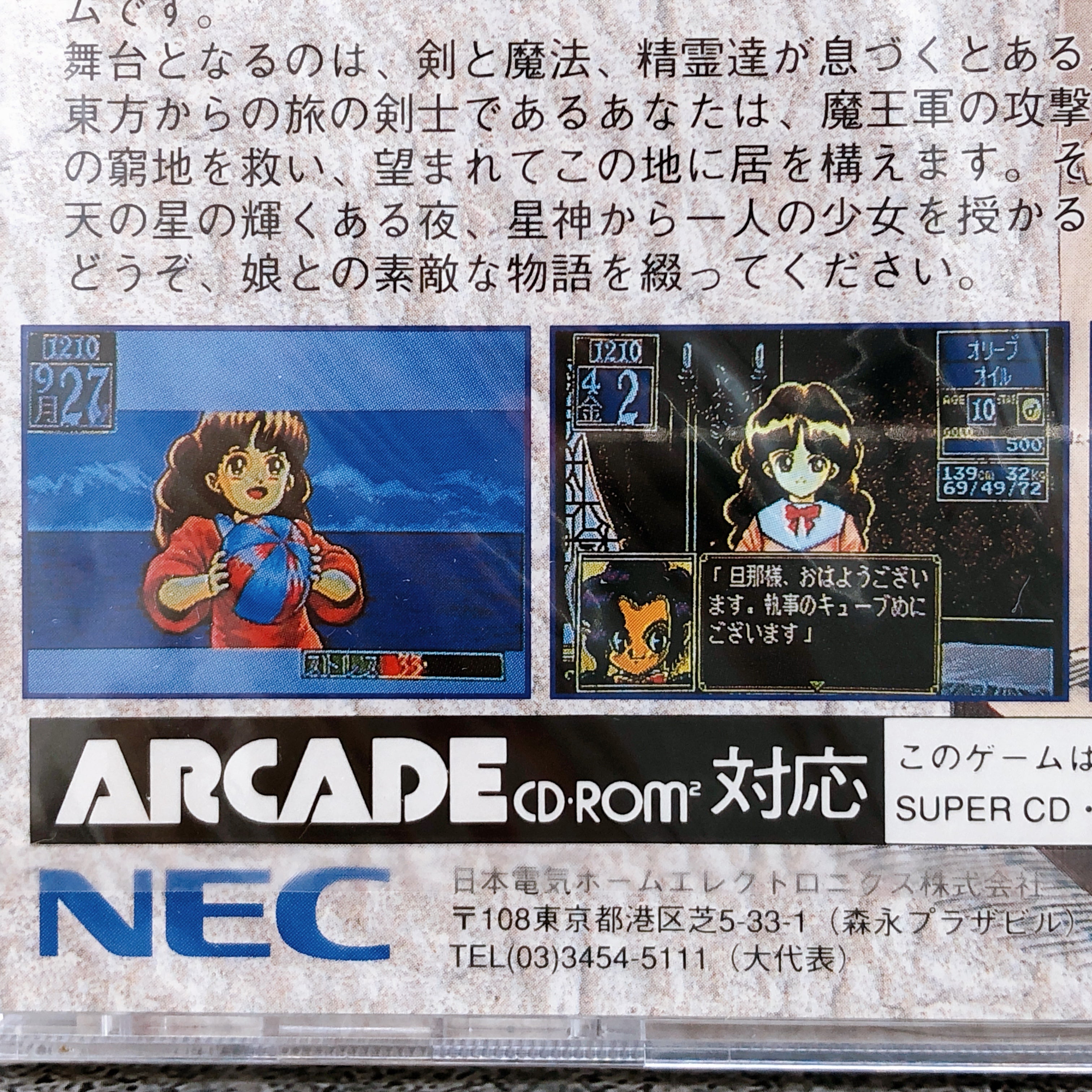 PC Engine Princess Maker 2 SUPER CD ROM SCD Retro NEC Game Japan Sealed New