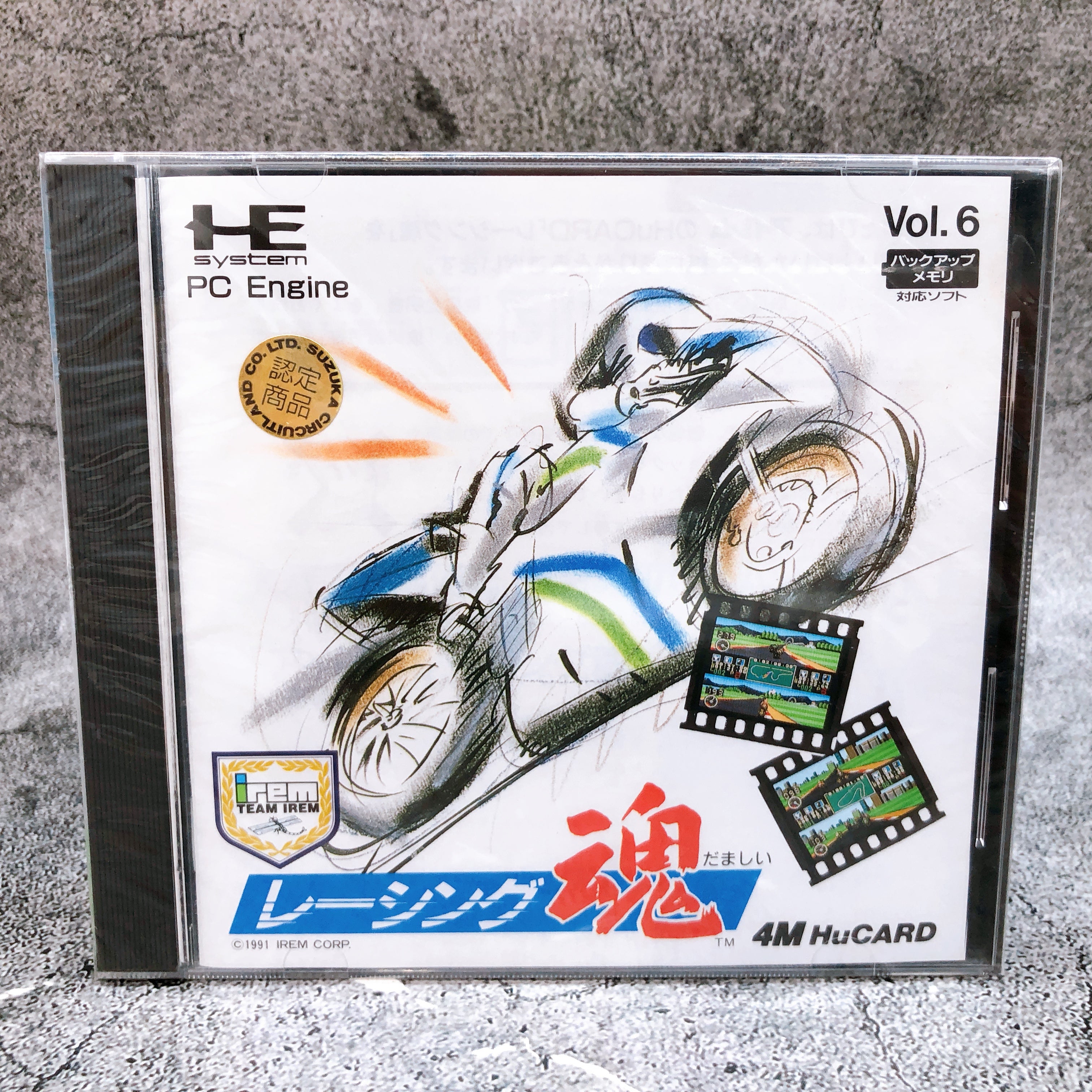 PC Engine Hu Card Racing Spirit Damashi IREM Japan Retro Racing Game Sealed New