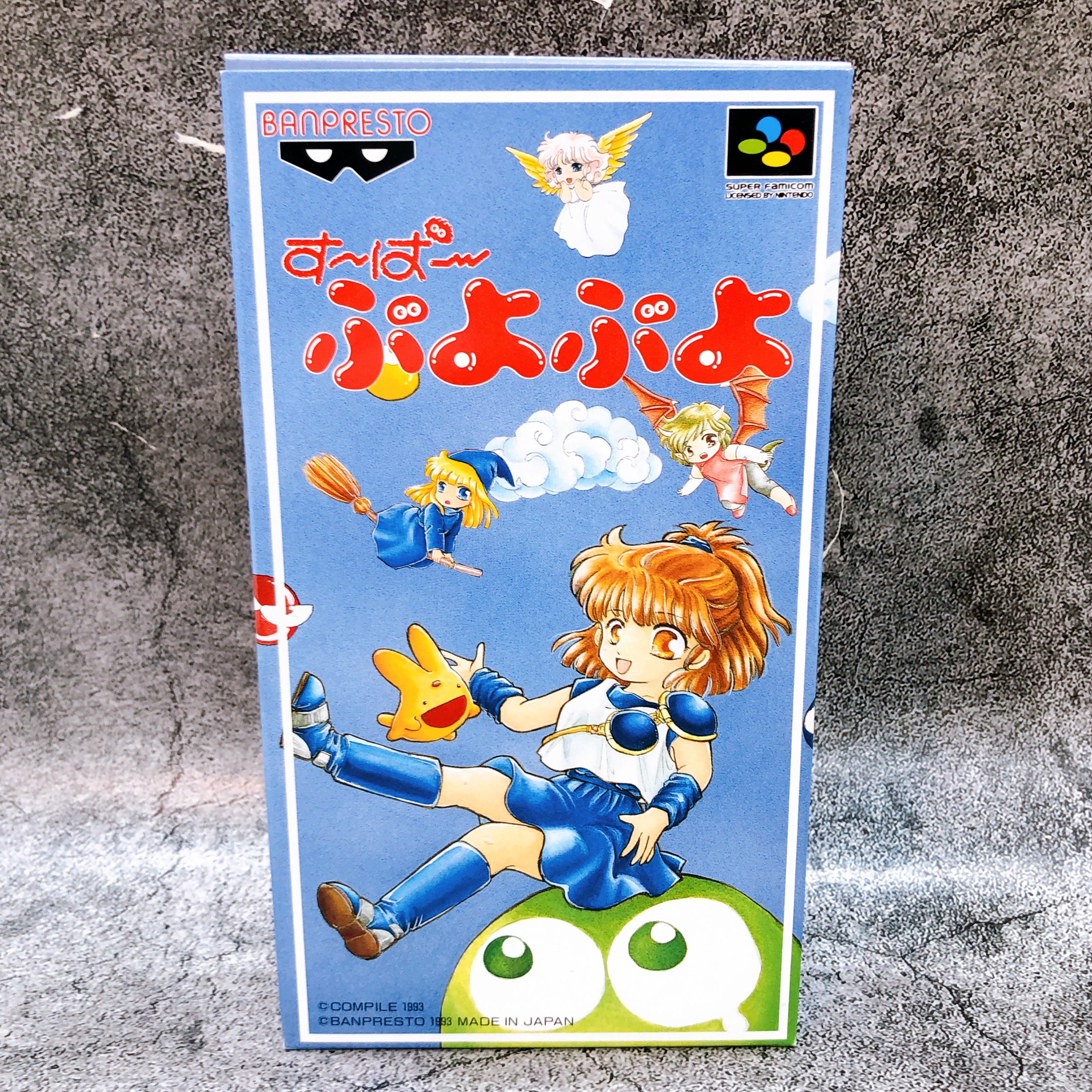 Nintendo Super Famicom Super Puyo Puyo Puzzle BANPRESTO Japan SFC Game in Stock