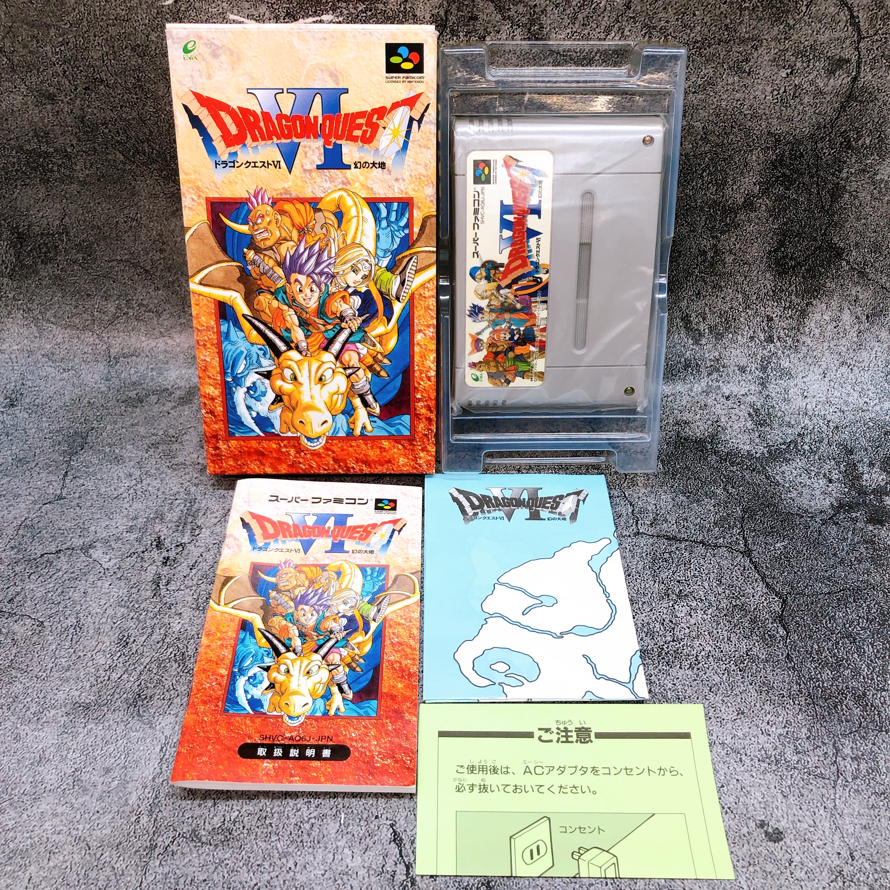 Nintendo Super Famicom Dragon Quest VI 6 DQ ENIX Japan SNES SFC Game in Stock