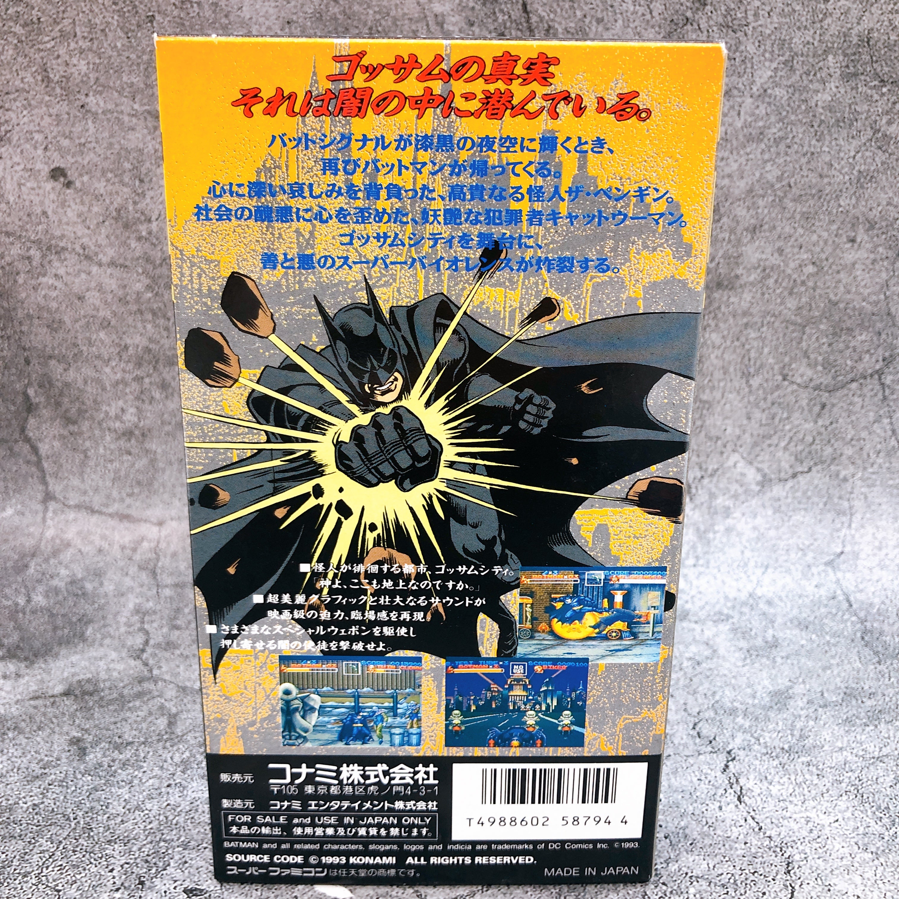 Nintendo Super Famicom Batman Returns Konami Japan SNES SFC Game in Stock