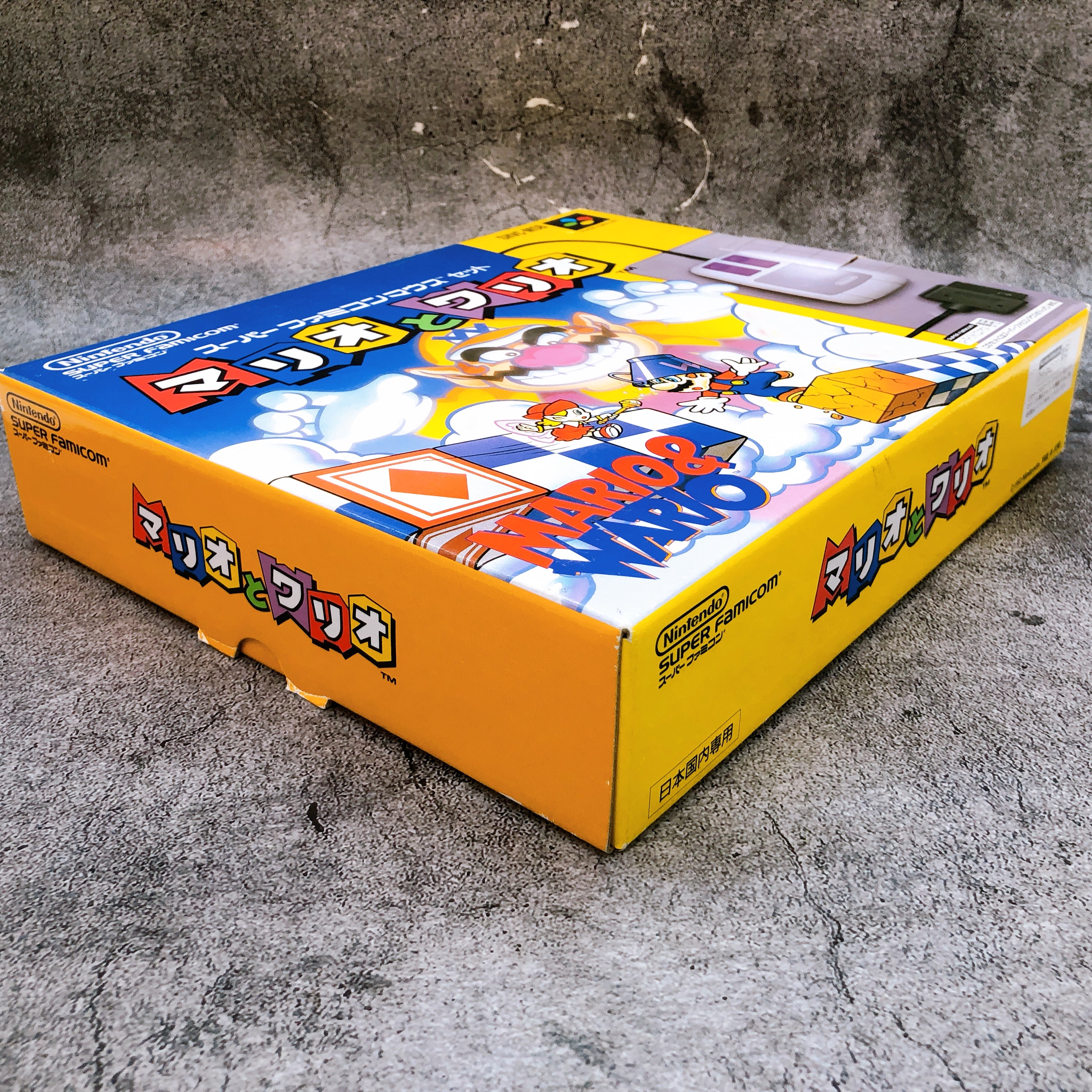 Nintendo Super Famicom Mario & Wario Mouse SET Japan SNES SFC Game