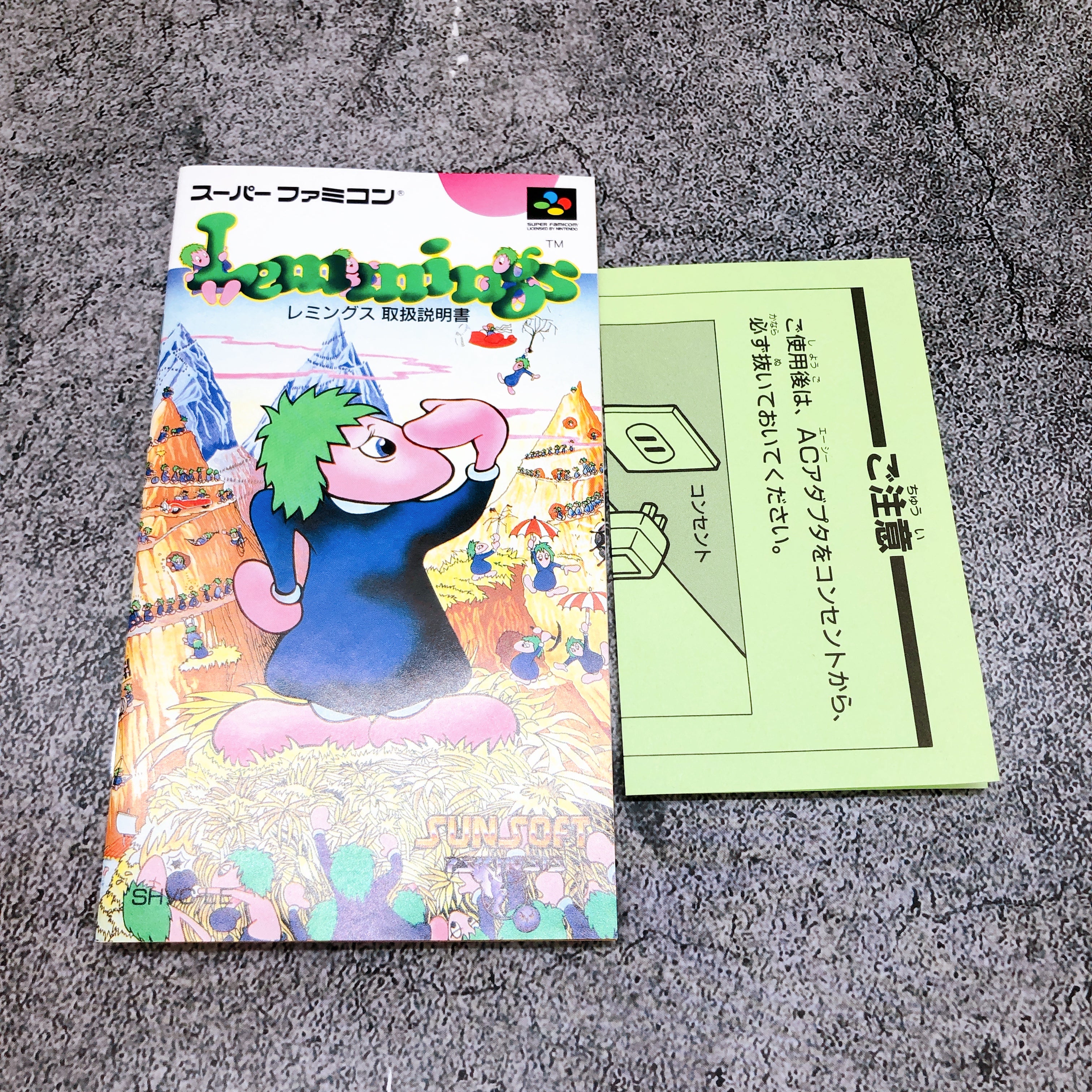 Nintendo Super Famicom Lemmings Sonsoft Japan SNES SFC Game in Stock