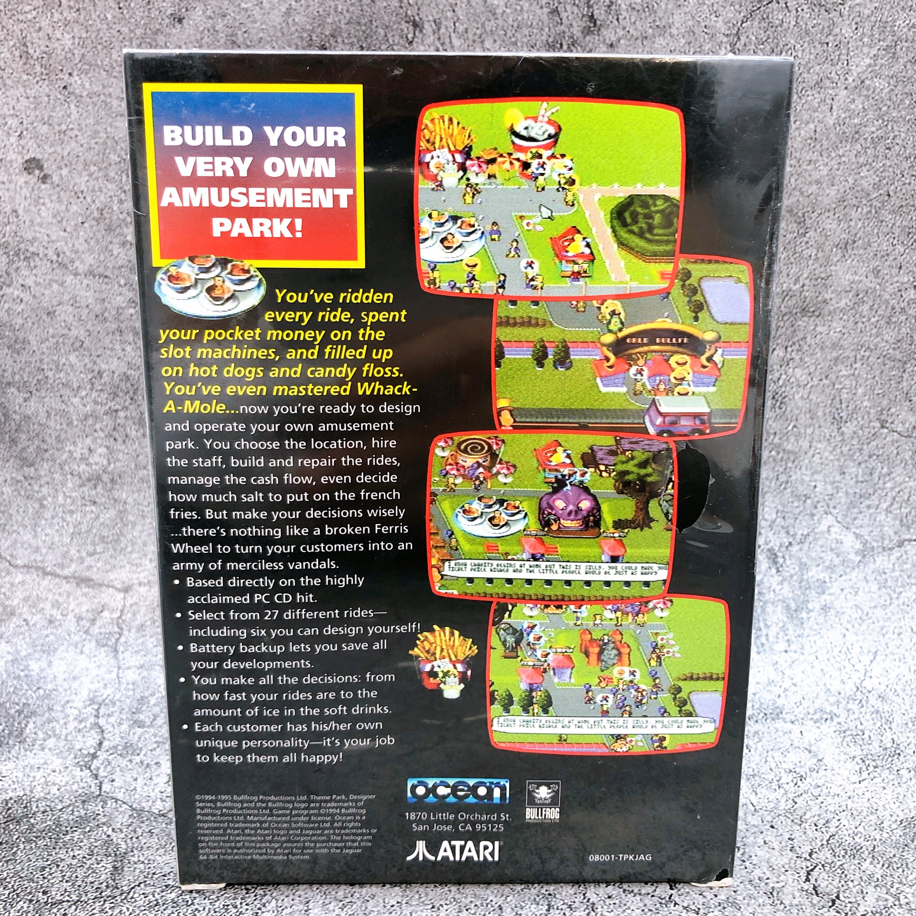 Atari Jaguar Theme Park Designer Series 64 Bit Ocean Game 1995 Sealed New