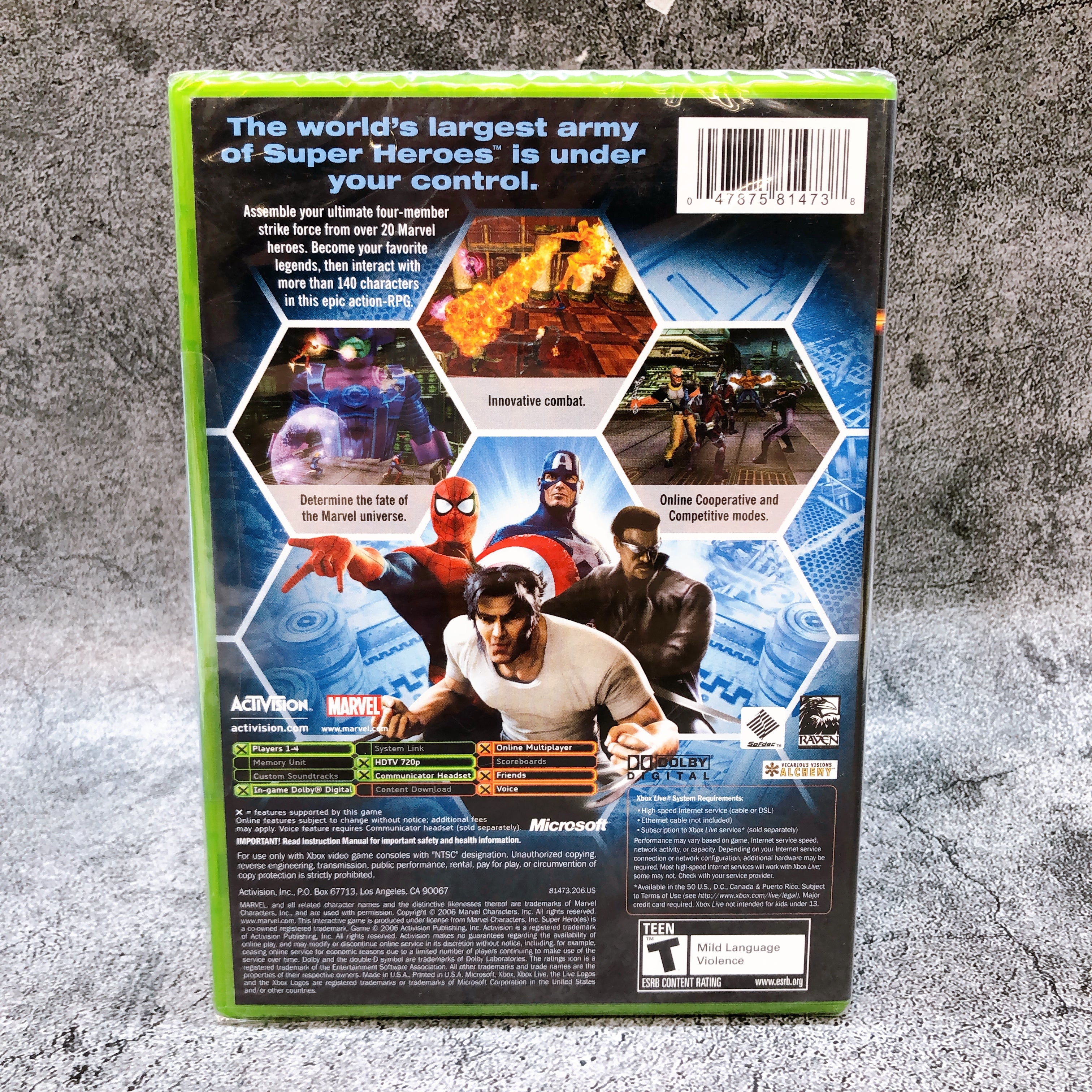 Microsoft Xbox Marvel Ultimate Alliance Activision Game Sealed New