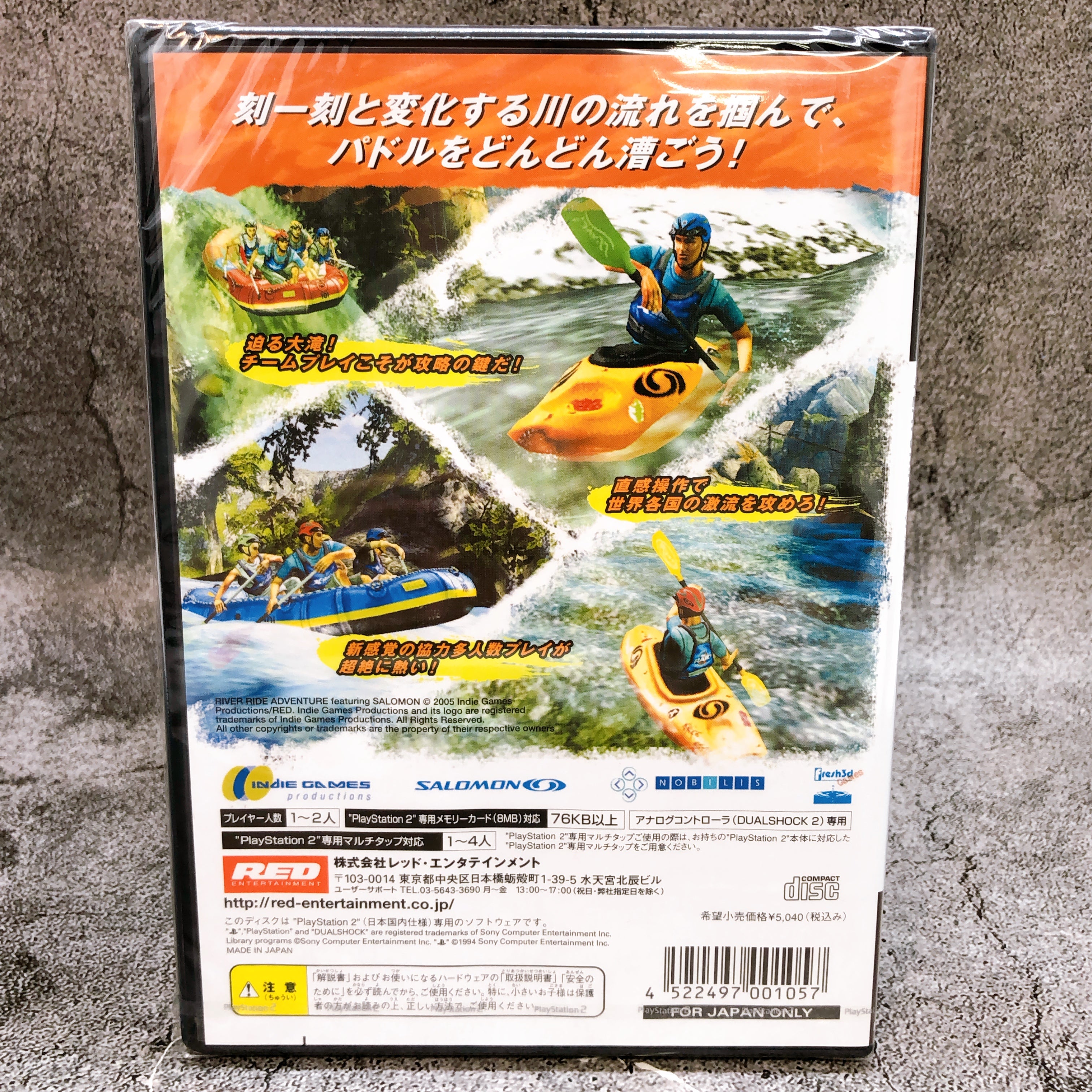 Playstation 2 River Ride Adventure featuring Salomon PS2 Japan Game Sealed New