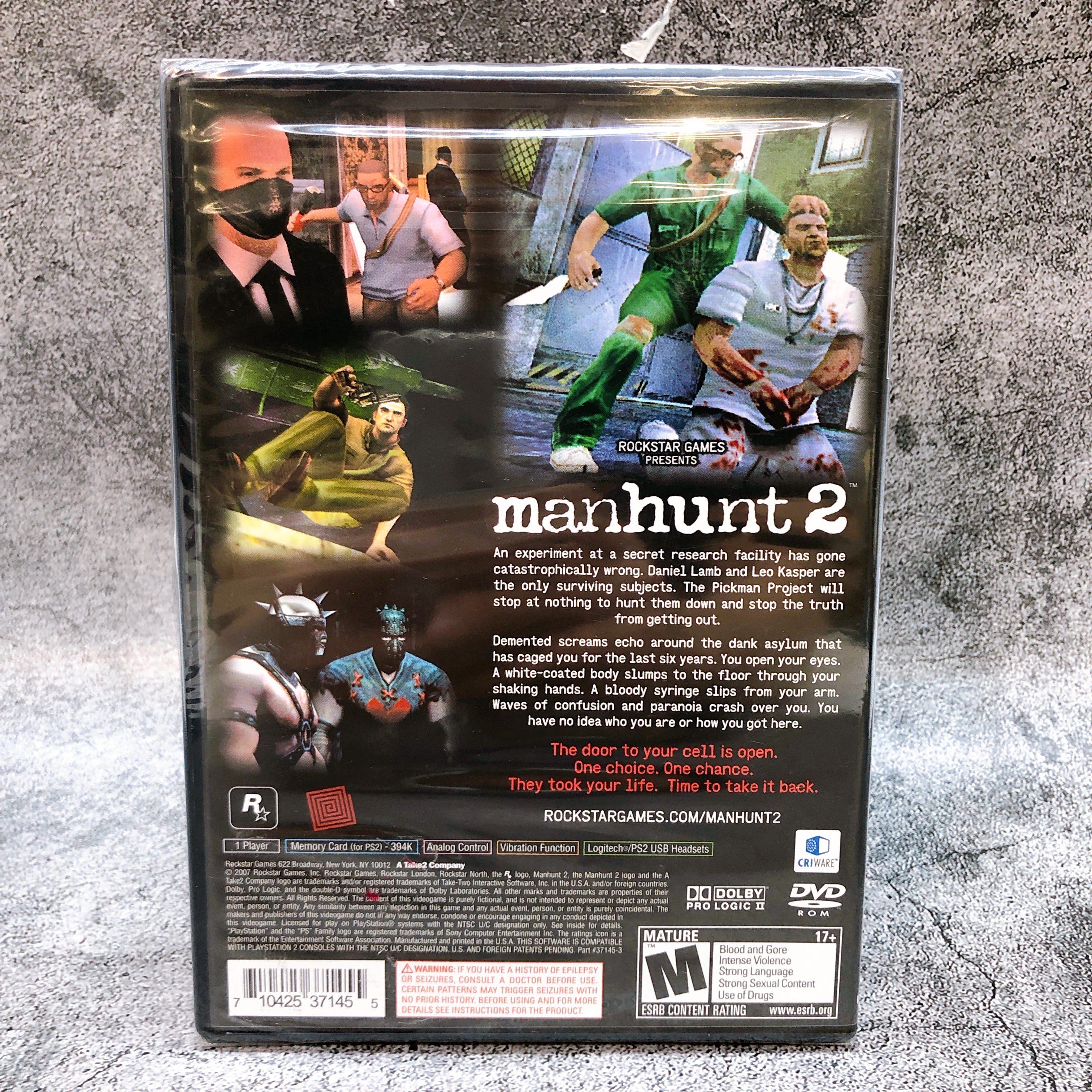 Playstation 2 Manhunt 2 PS2 Rockstar Horror Action Game Sealed New