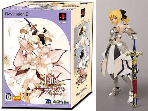PS2 Fate Unlimited Codes SP-BOX Limited Saber Lily figma Figure Game Sealed NEW