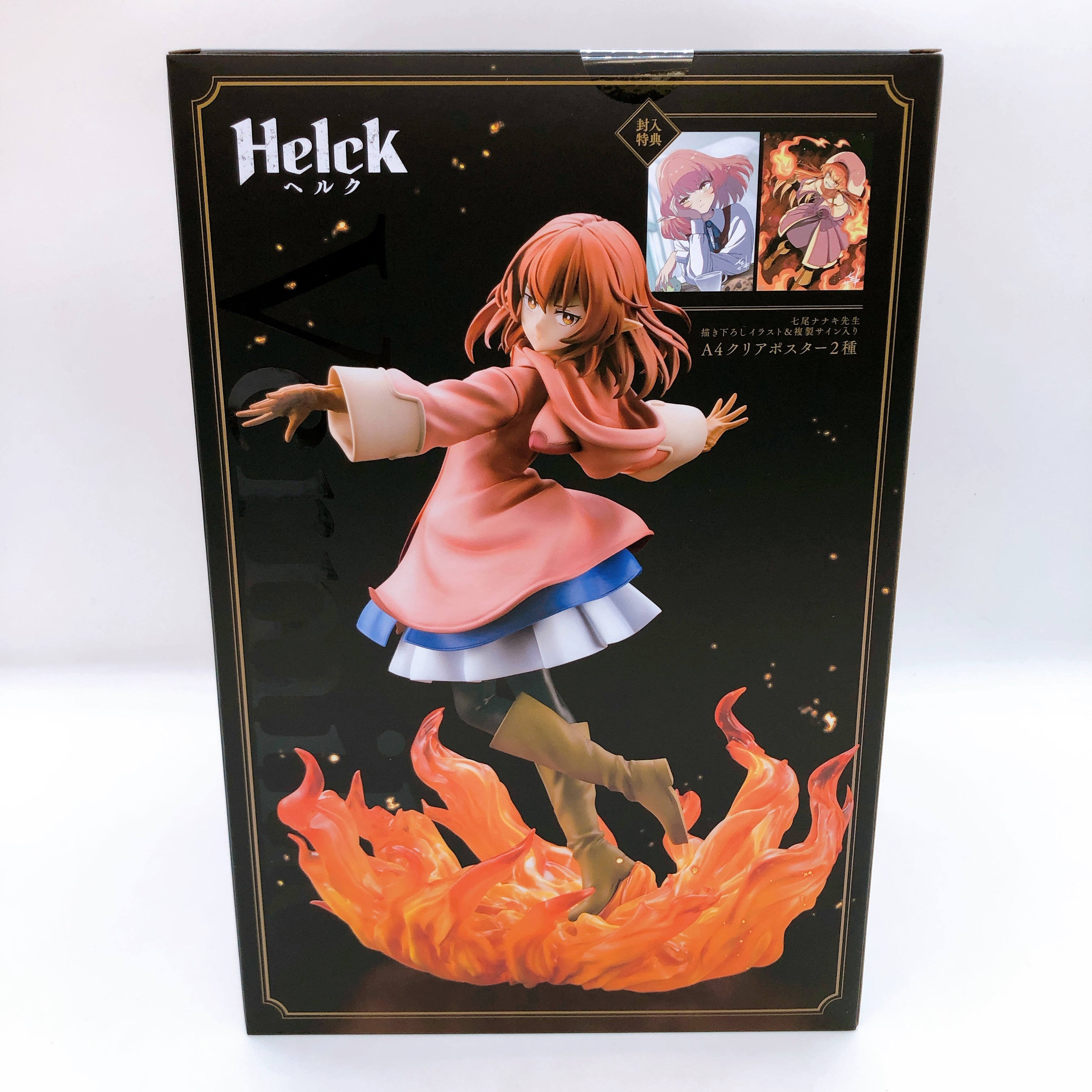KOTOBUKIYA Helck Vermilio 1/7 Scale PVC Figure + 2 Types A4 Clear Art Poster NEW
