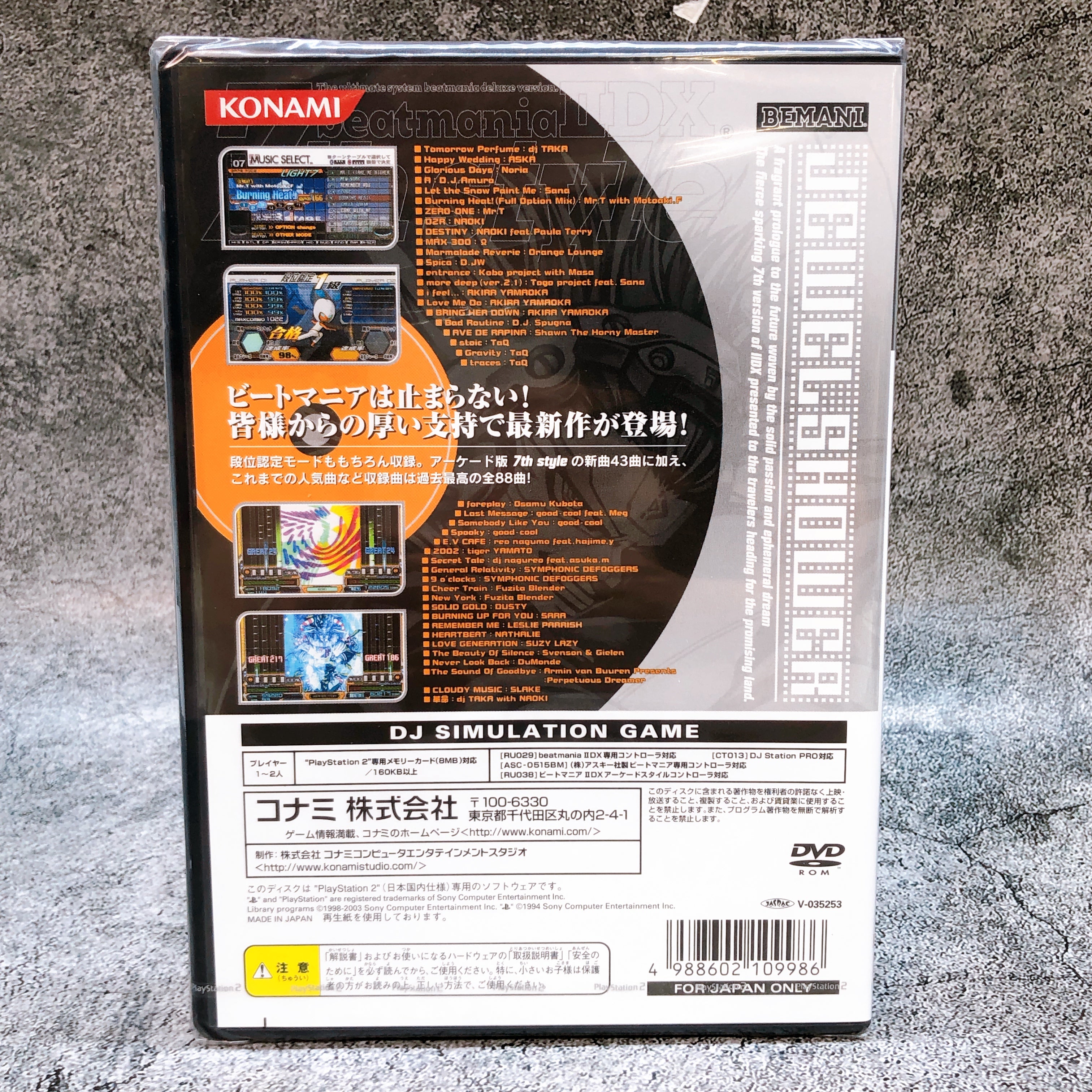 Playstation 2 beatmania II DX 7th Style PS2 Konami Japan Game Sealed New