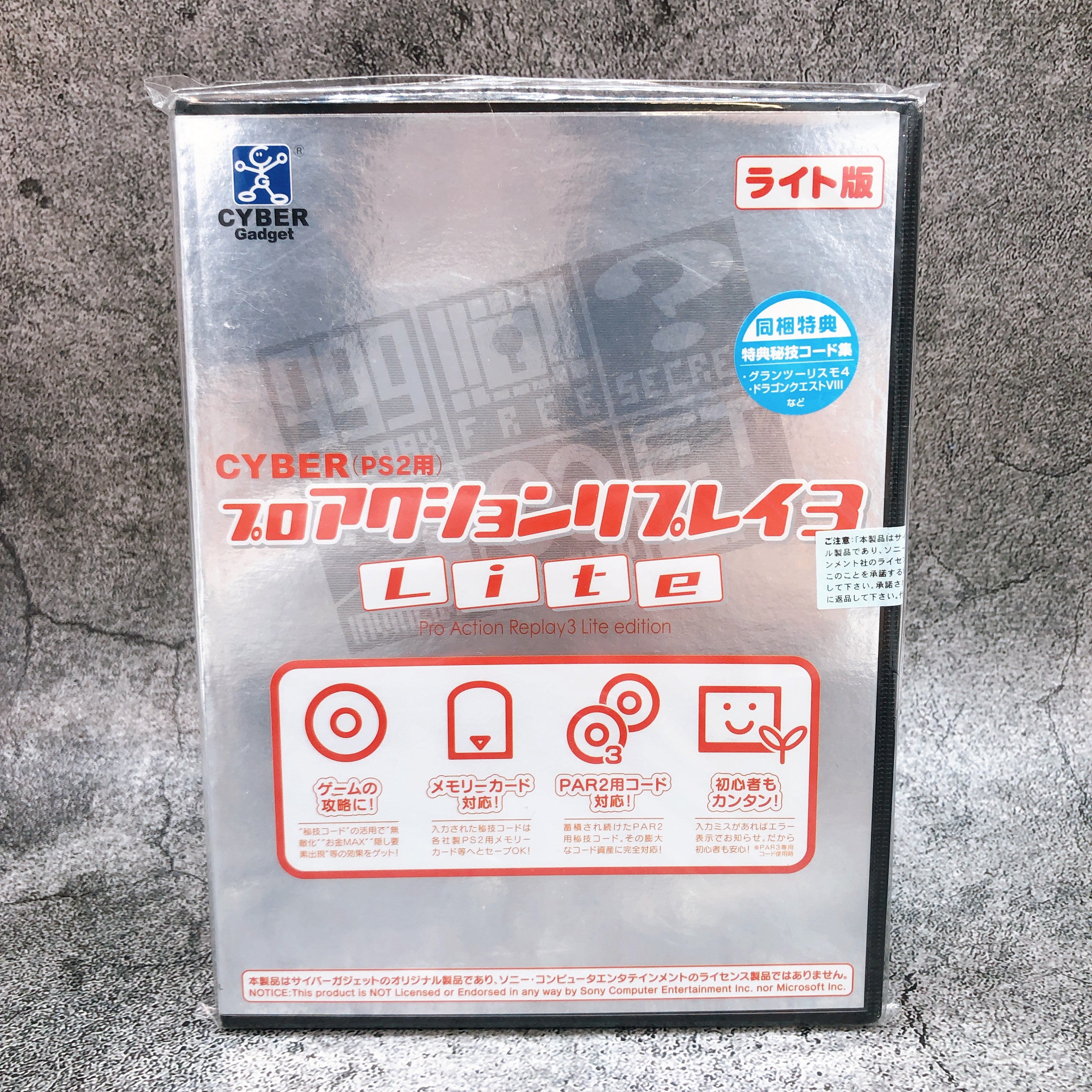 Playstation 2 Pro Action Replay 3 Lite Edition PS2 Cyber Gadget Game Sealed New