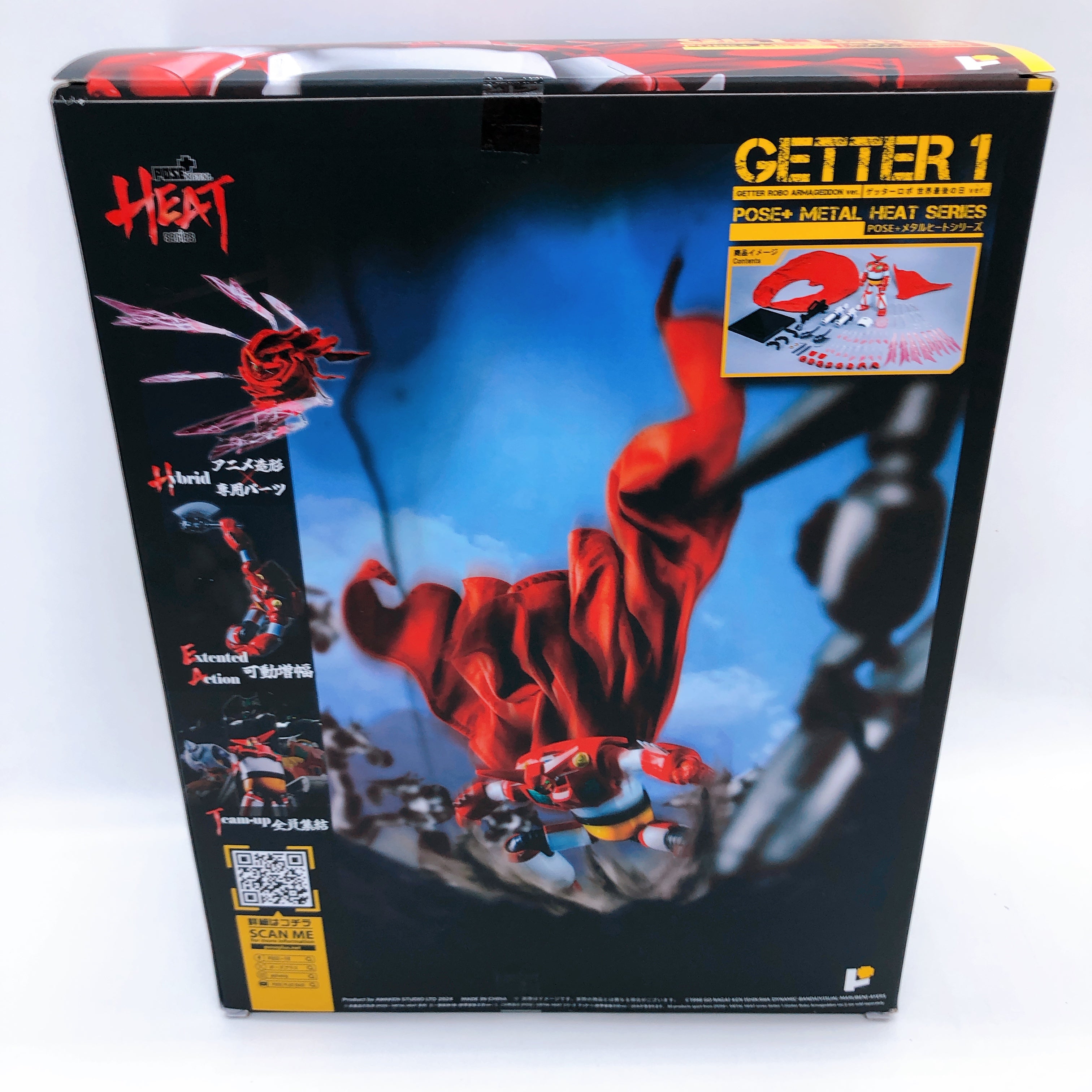 POSE+ METAL HEAT Series Getter 1 2 3 Set Getter Robo Armageddon Figure Japan NEW