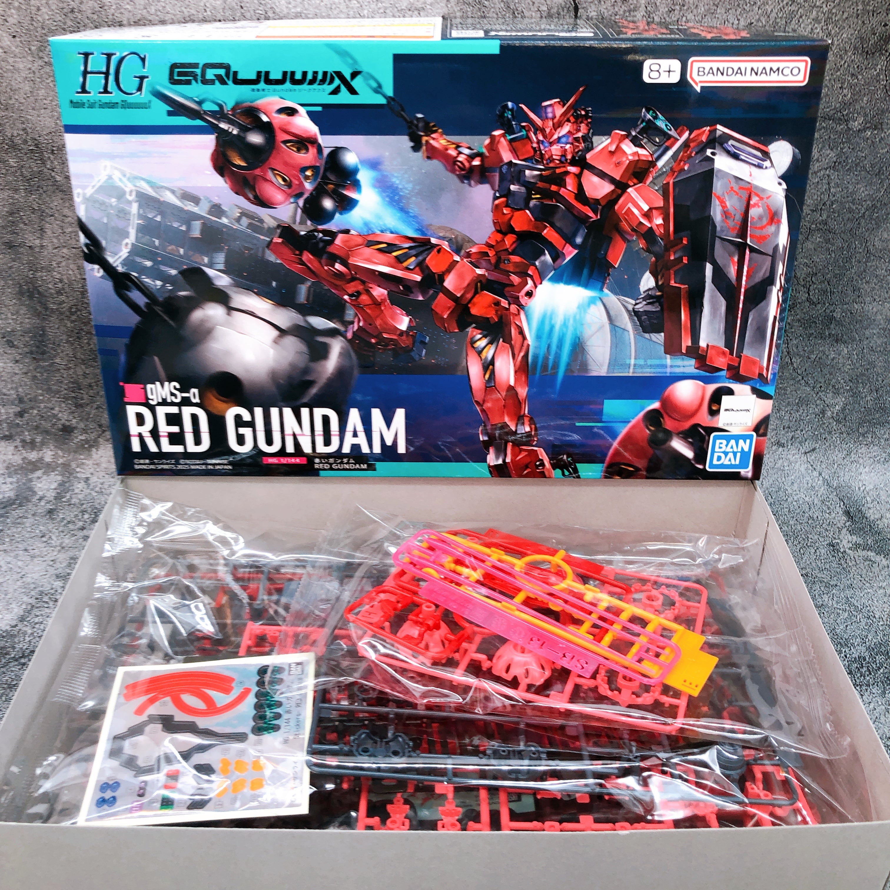 HG 1/144 Gundam GQuuuuuuX & RED Gundam Set Model Kit Bandai Japan NEW FASTSHIP