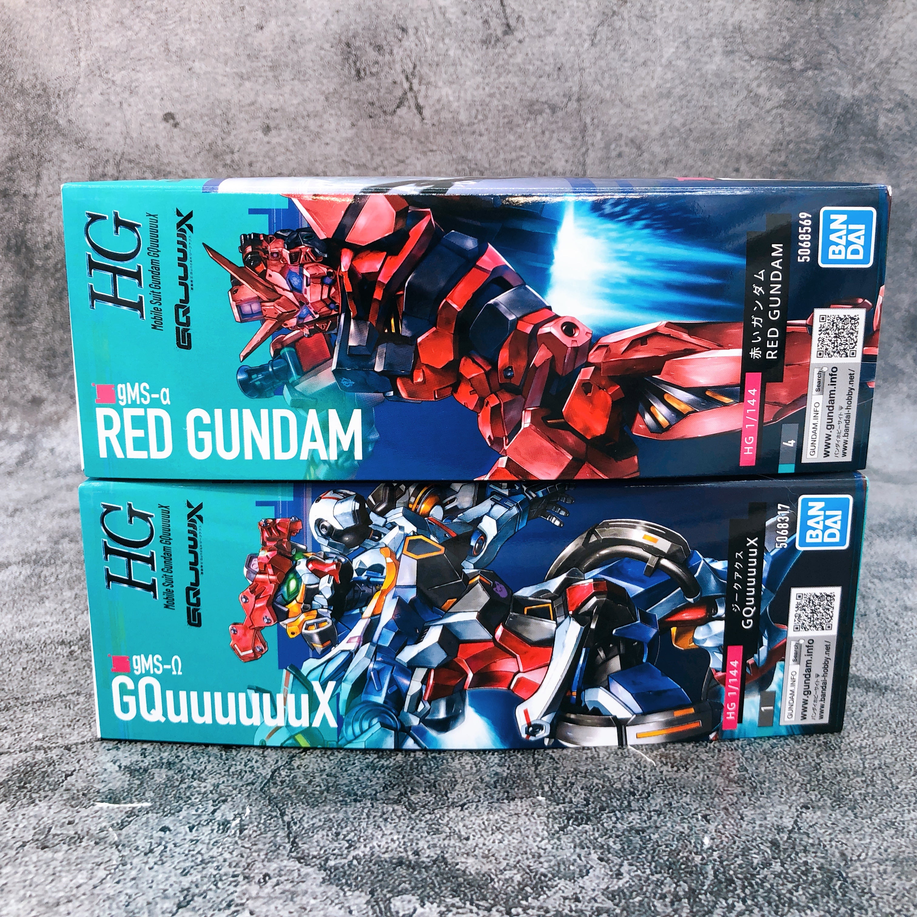HG 1/144 Gundam GQuuuuuuX & RED Gundam Set Model Kit Bandai Japan NEW FASTSHIP