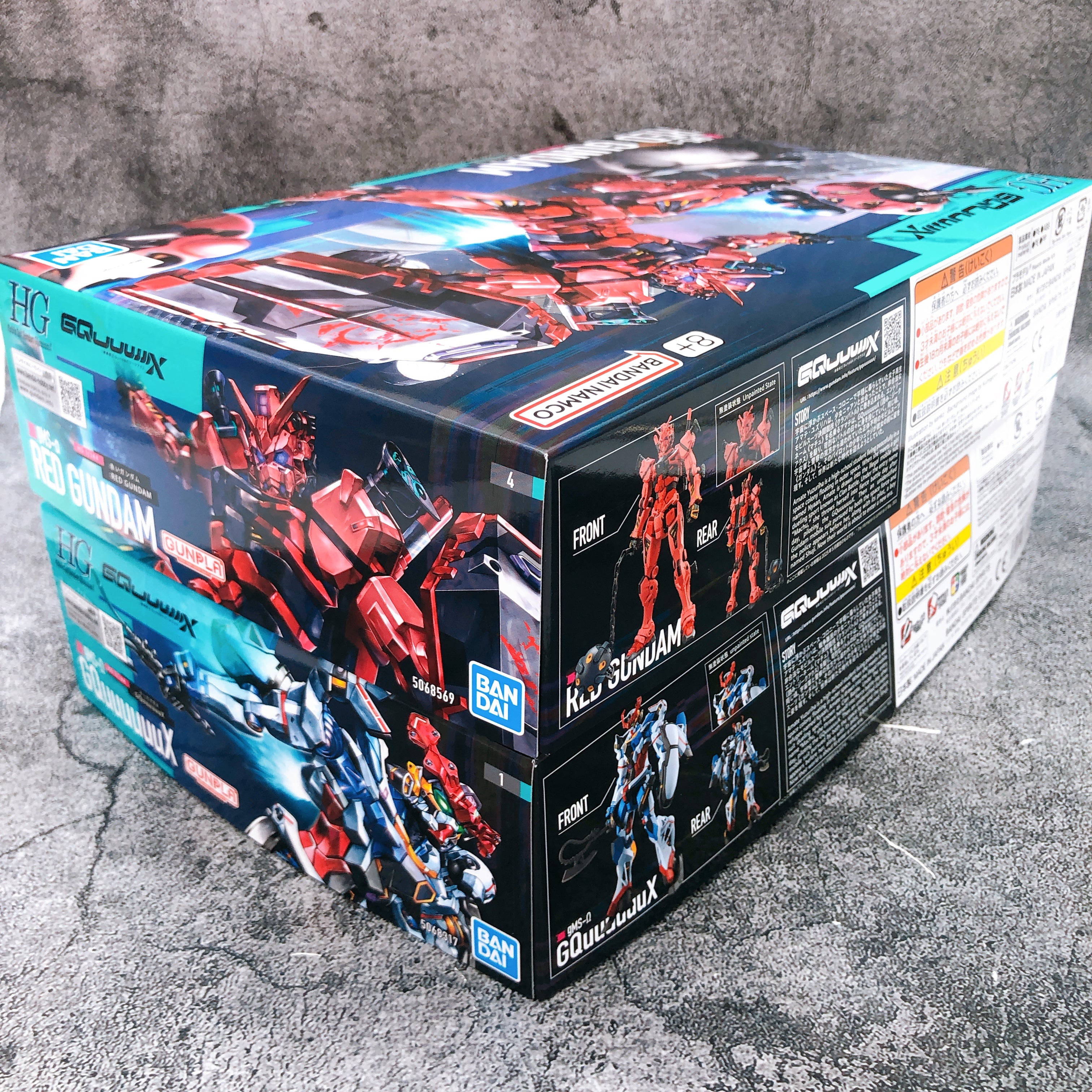 HG 1/144 Gundam GQuuuuuuX & RED Gundam Set Model Kit Bandai Japan NEW FASTSHIP