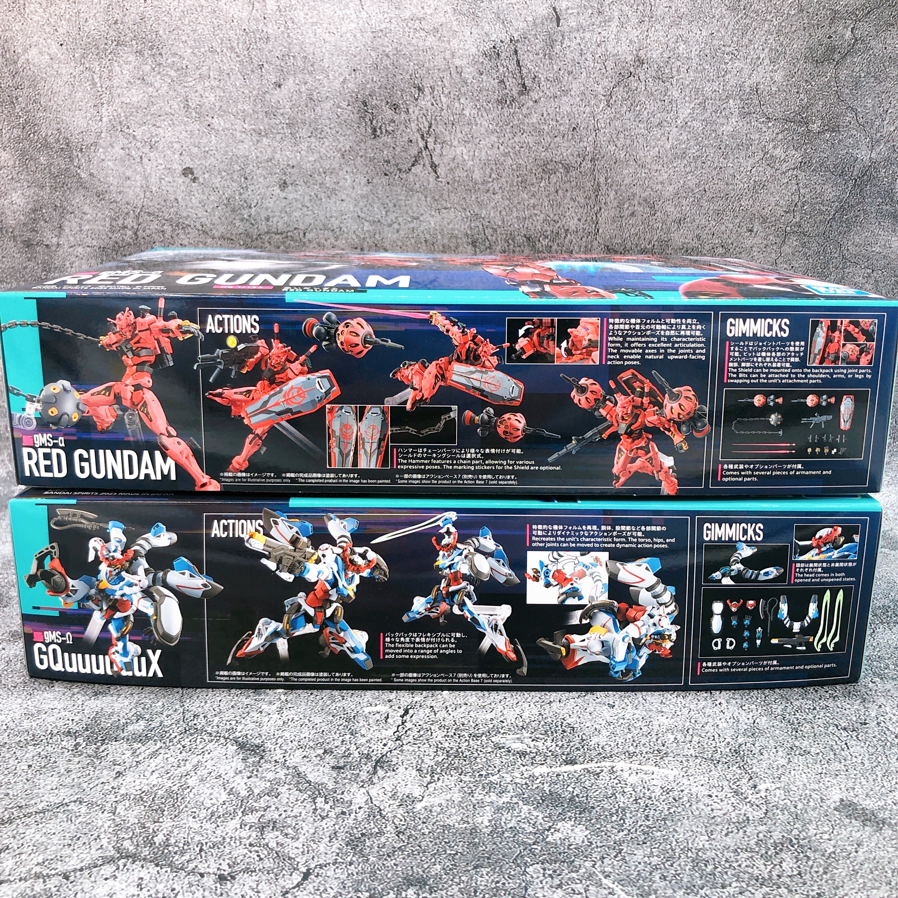 HG 1/144 Gundam GQuuuuuuX & RED Gundam Set Model Kit Bandai Japan NEW FASTSHIP