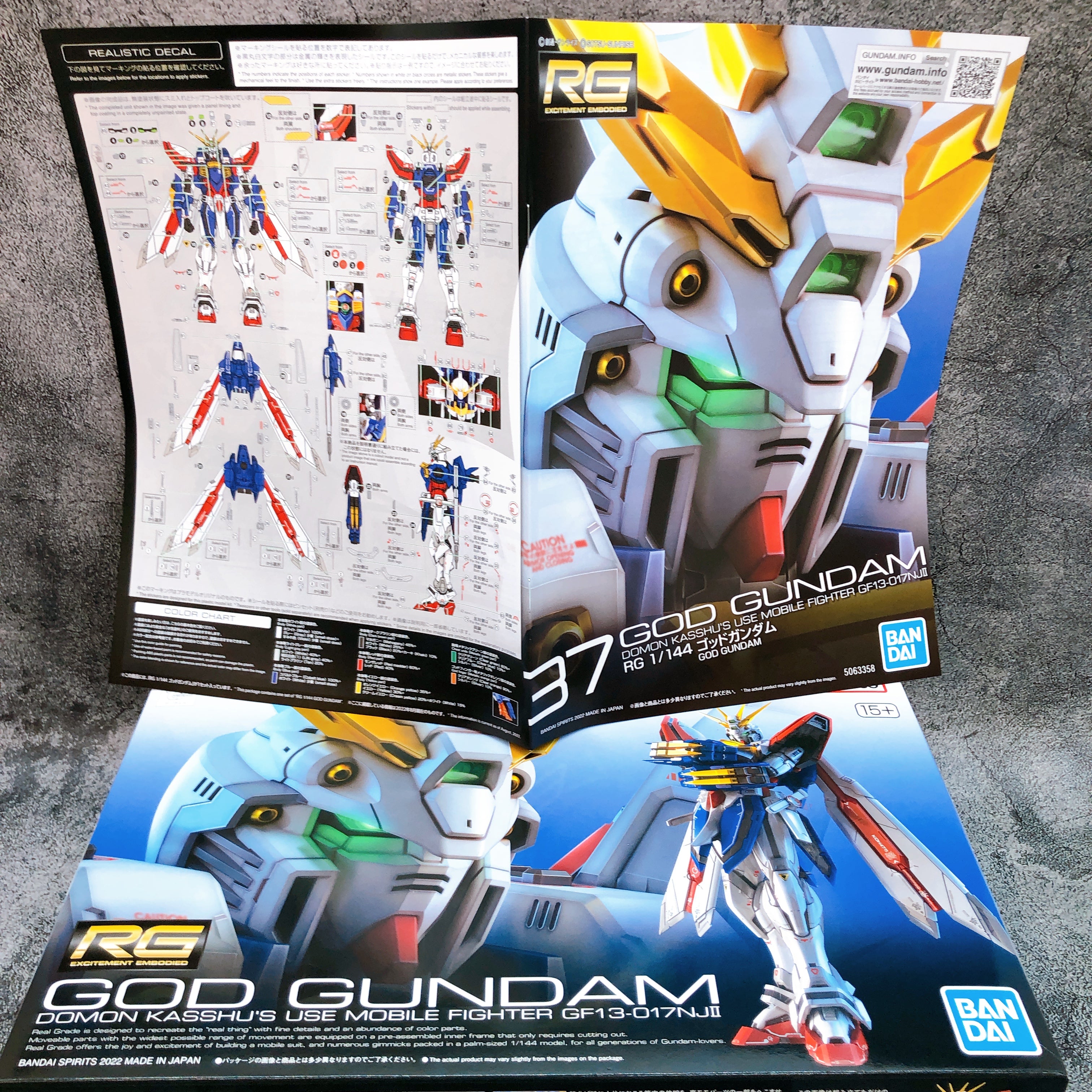 RG 1/144 God Gundam & Expansion Set G Gundam Model Kit Bandai Japan NEW FASTSHIP