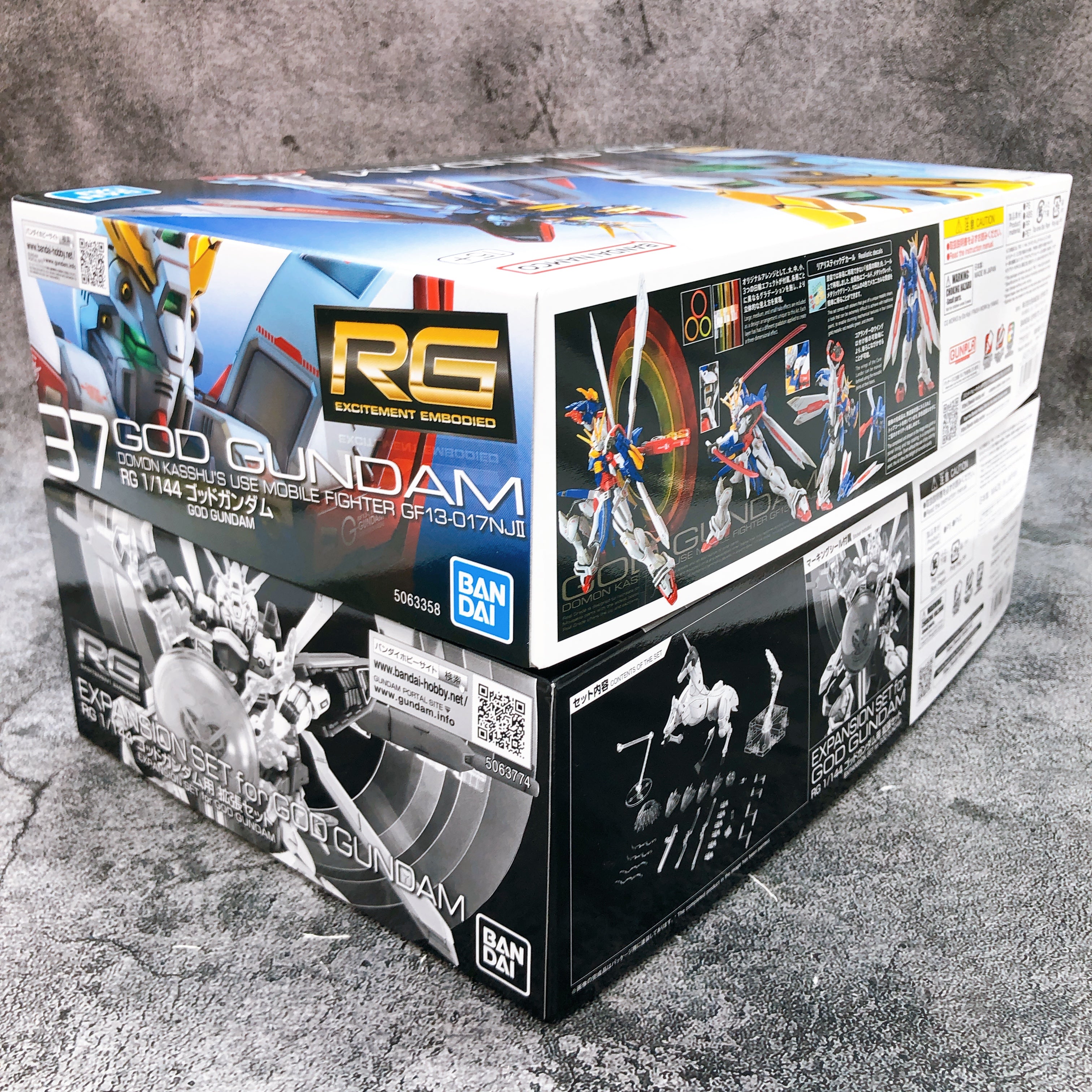 RG 1/144 God Gundam & Expansion Set G Gundam Model Kit Bandai Japan NEW FASTSHIP