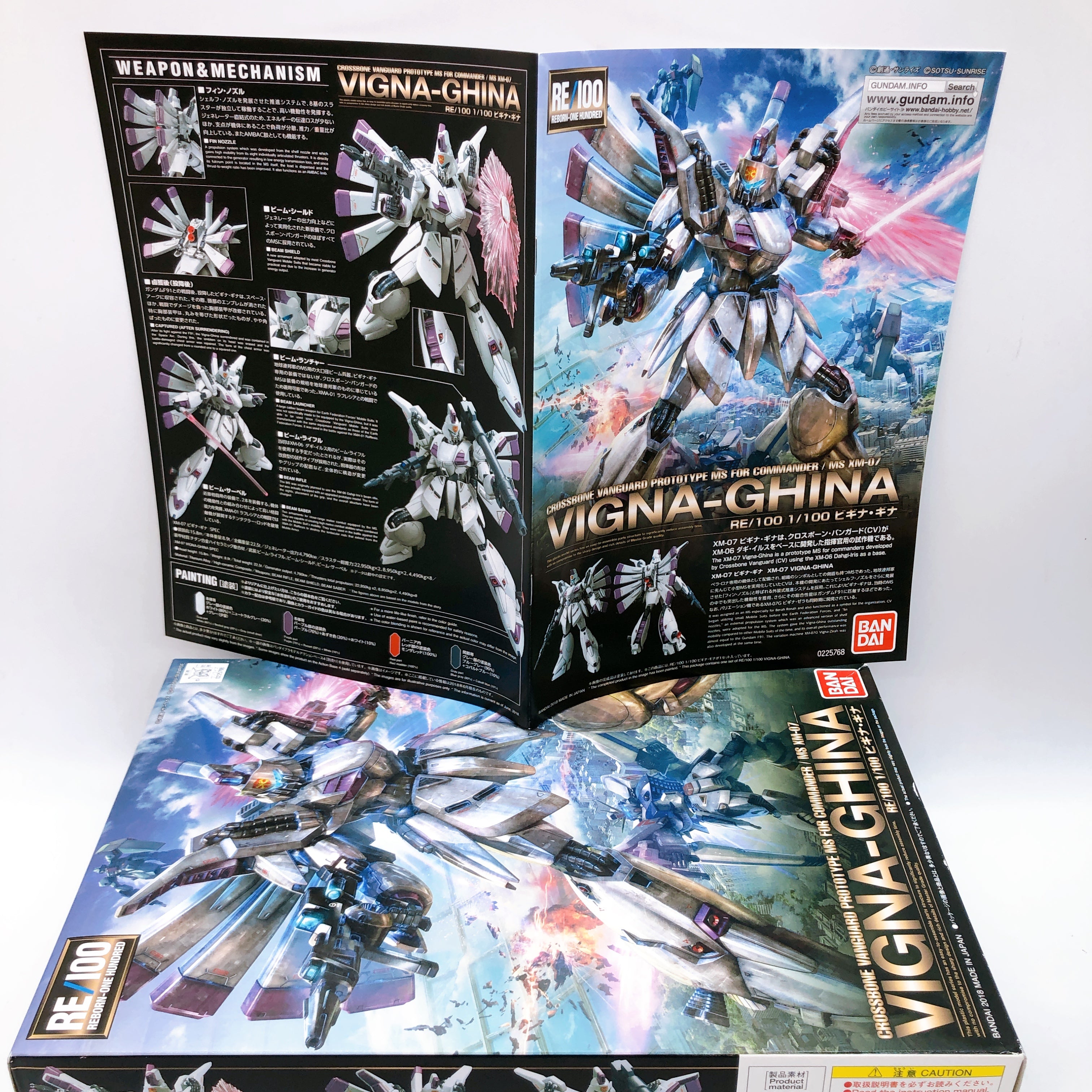 RE/100 1/100 Vigna-Ghina & Vigna-Ghina II Set Gunpla Model Kit Bandai Japan NEW