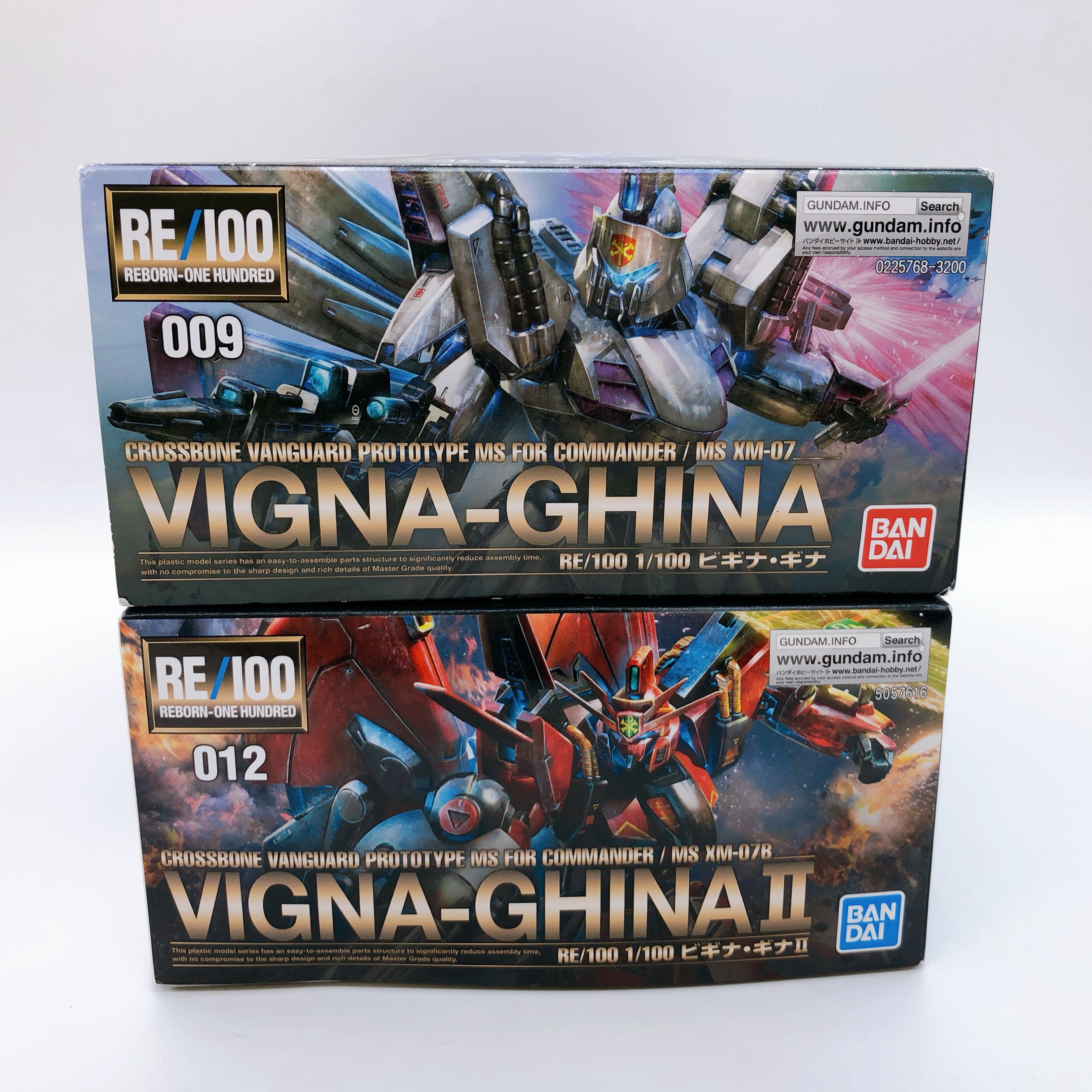 RE/100 1/100 Vigna-Ghina & Vigna-Ghina II Set Gunpla Model Kit Bandai Japan NEW