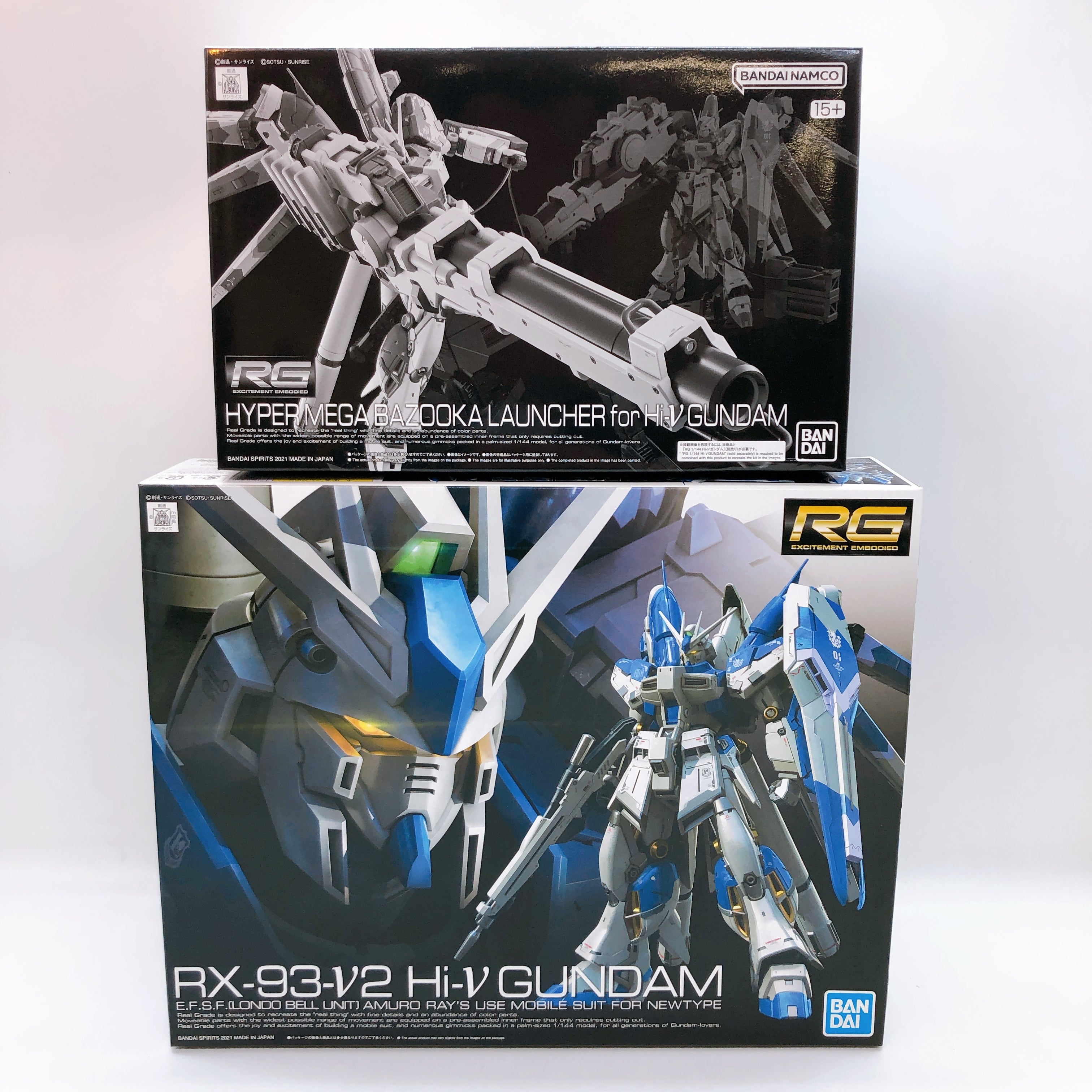 RG 1/144 Hi-Nu Gundam & Hyper Mega Bazooka Launcher Set Kit Bandai NEW FASTSHIP