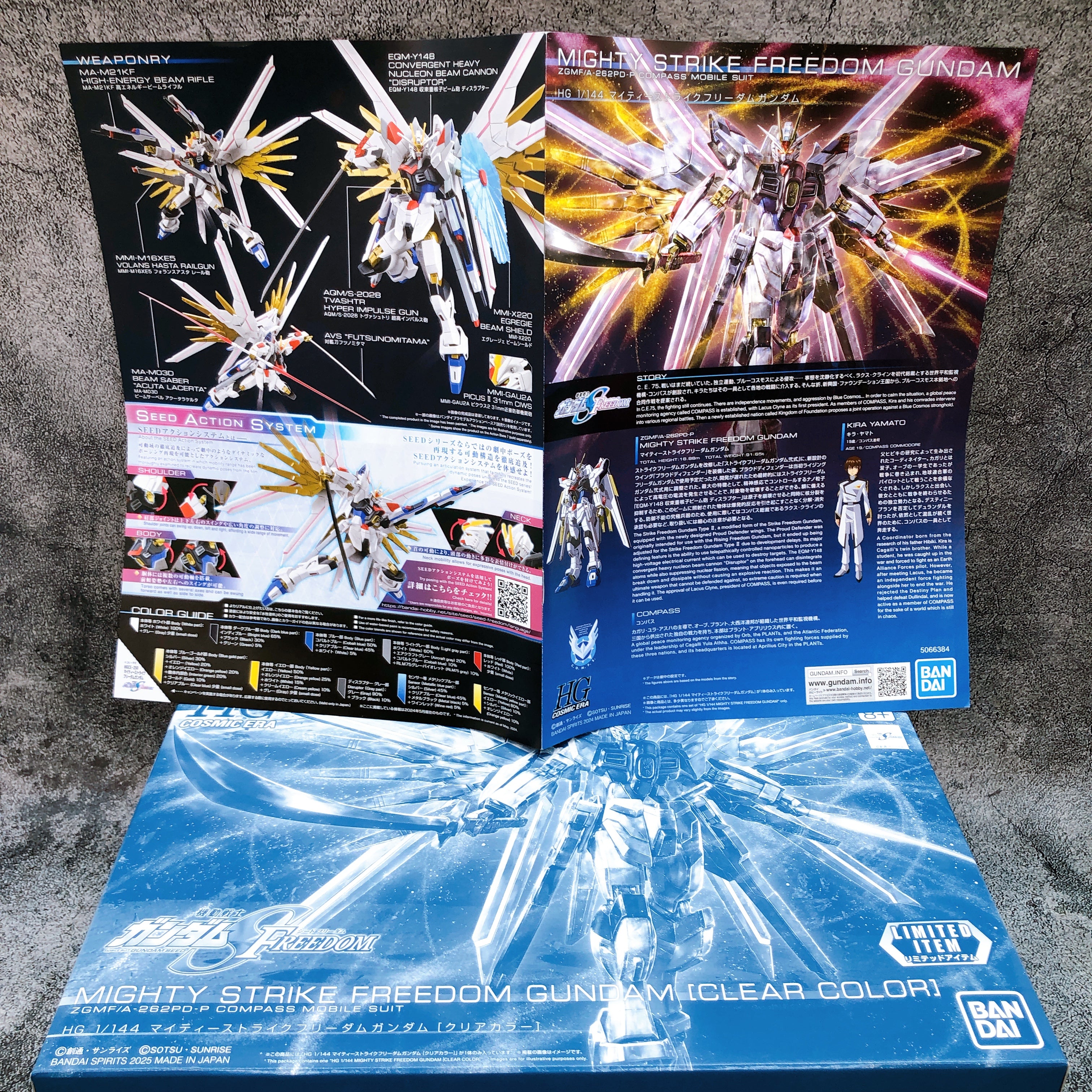 HG 1/144 Mighty Strike Freedom & Infinite Justice Gundam Type-2 Clear Color Set