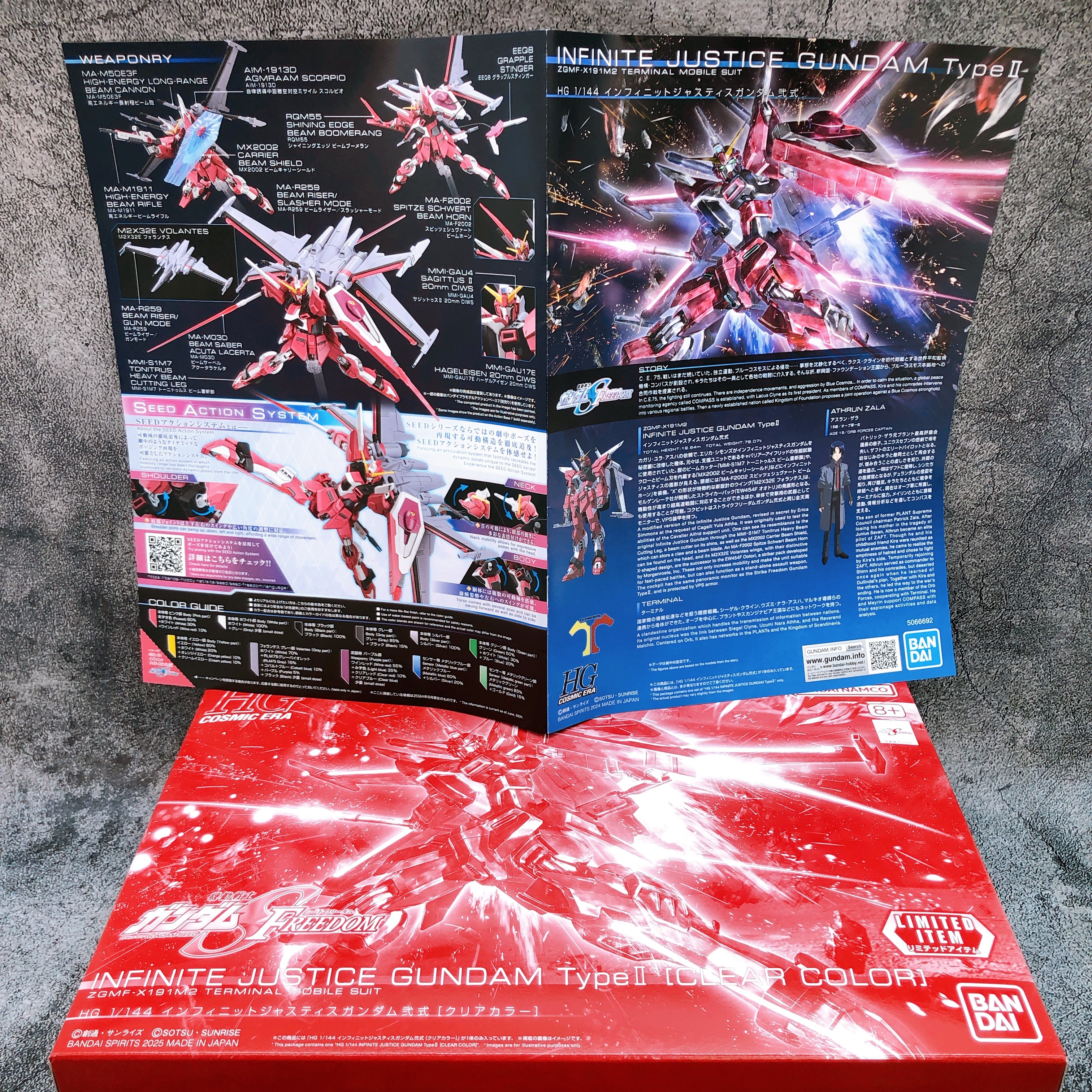 HG 1/144 Mighty Strike Freedom & Infinite Justice Gundam Type-2 Clear Color Set