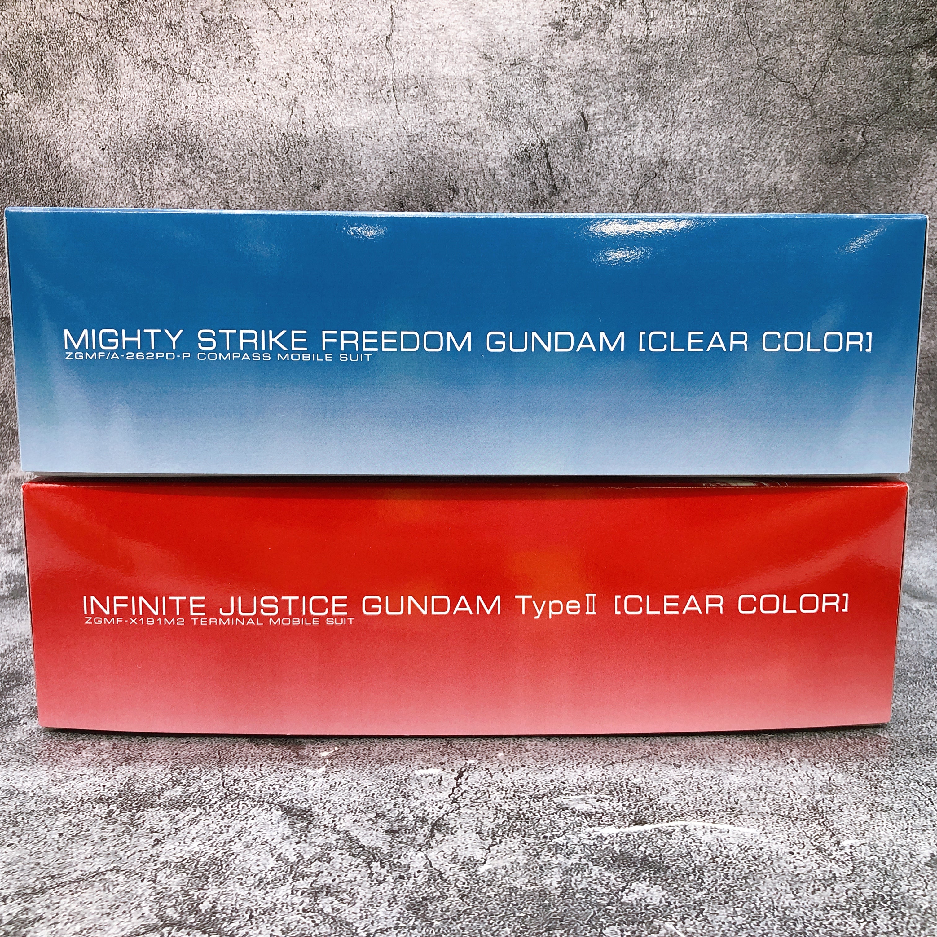HG 1/144 Mighty Strike Freedom & Infinite Justice Gundam Type-2 Clear Color Set