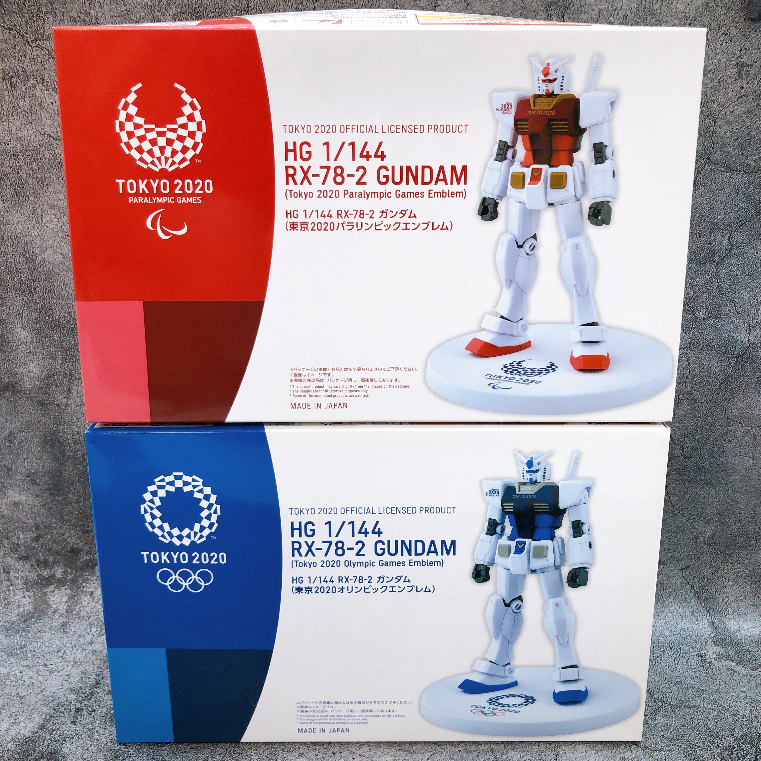 HG 1/144 RX-78-2 Gundam Tokyo 2020 Olympic Paralympic Emblem Set Kit Bandai NEW
