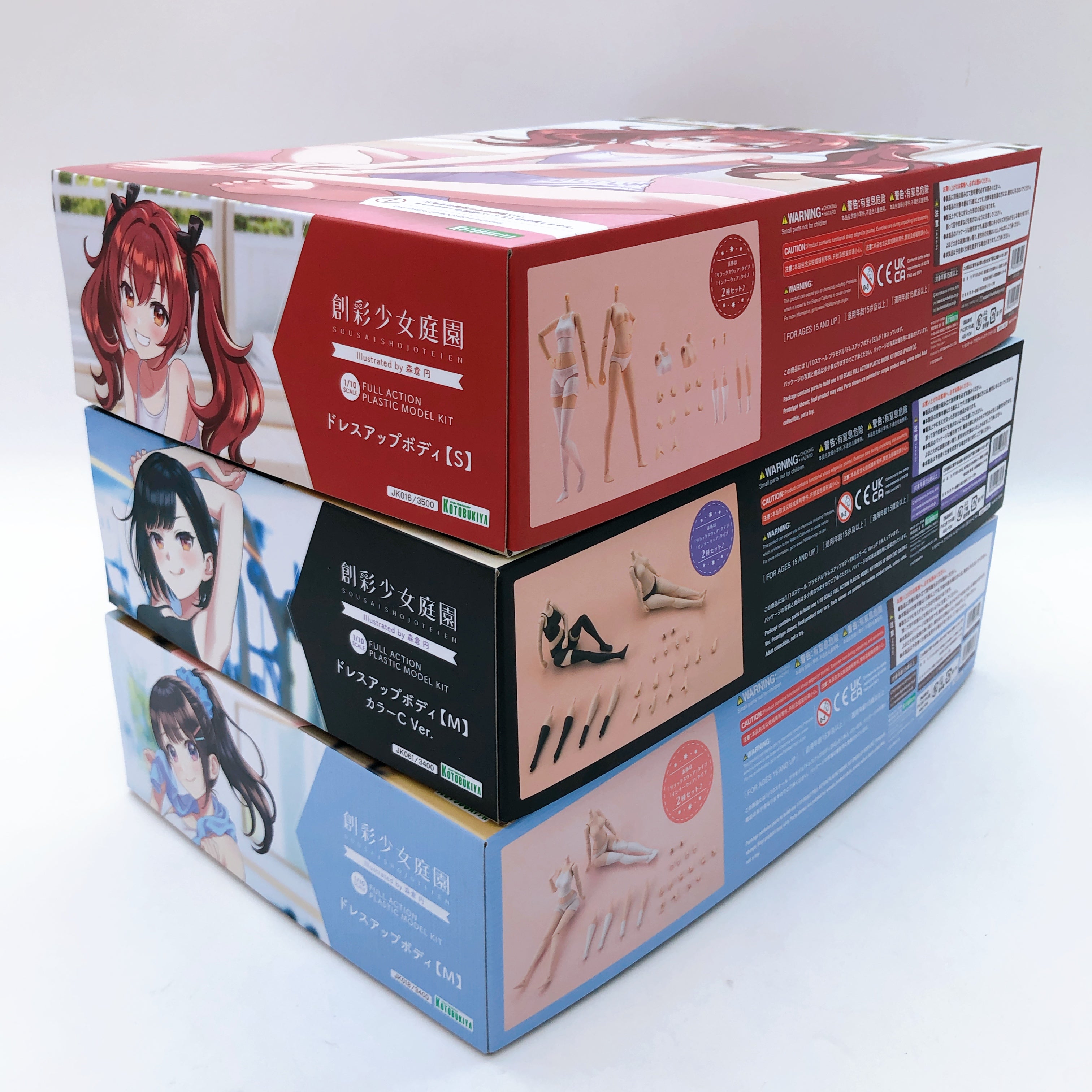 Sousai Shojo Teien Dress Up Body M/S Set of 3 1:10 Model Kit KOTOBUKIYA Japan