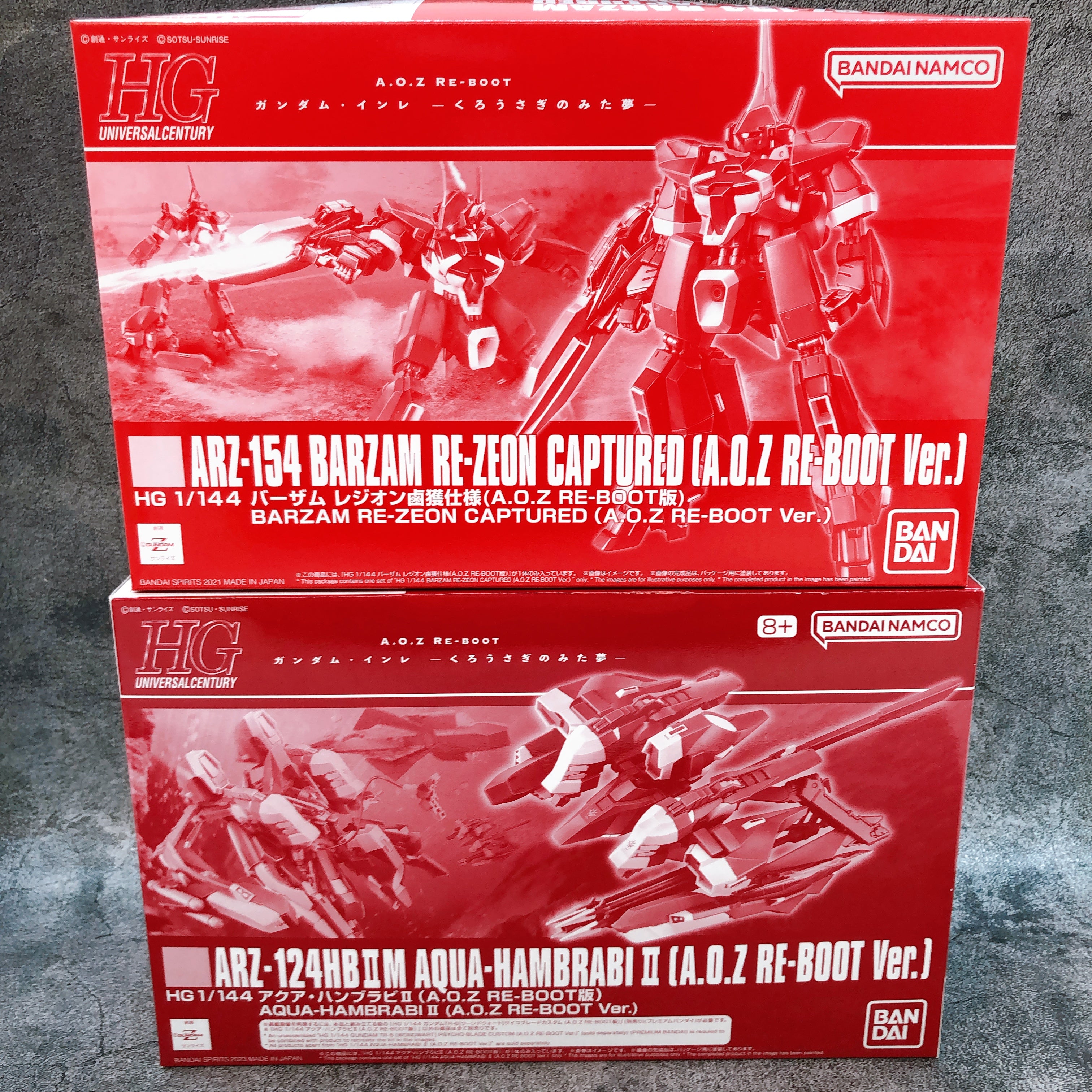 HG 1/144 Barzam Re-Zeon Captured & Aqua-Hambrabi II A.O.Z Re-Boot Ver Set Kit