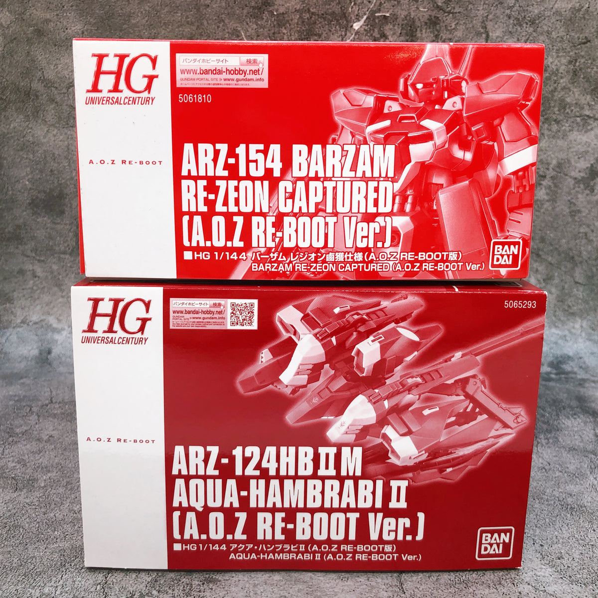 HG 1/144 Barzam Re-Zeon Captured & Aqua-Hambrabi II A.O.Z Re-Boot Ver Set Kit