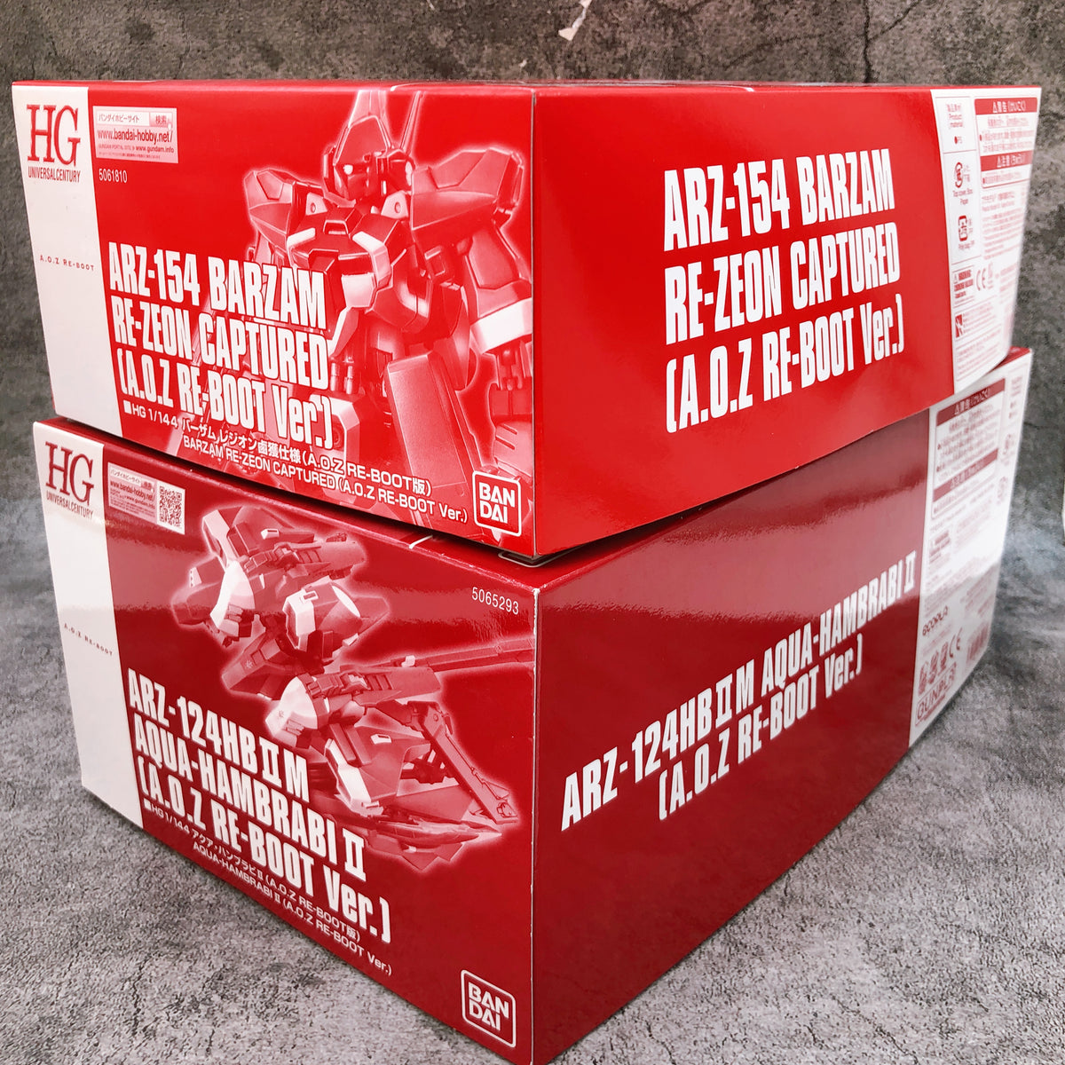 HG 1/144 Barzam Re-Zeon Captured & Aqua-Hambrabi II A.O.Z Re-Boot Ver Set Kit