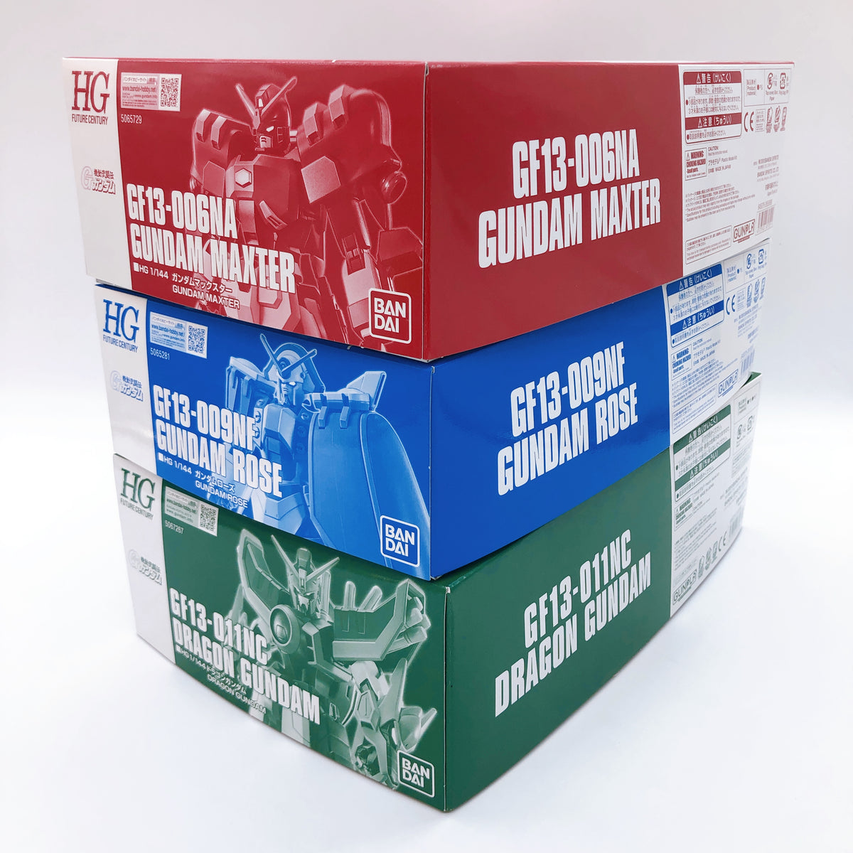 HG 1/144 Gundam Maxter & Gundam Rose & Dragon Gundam Set Kit Premium Bandai NEW