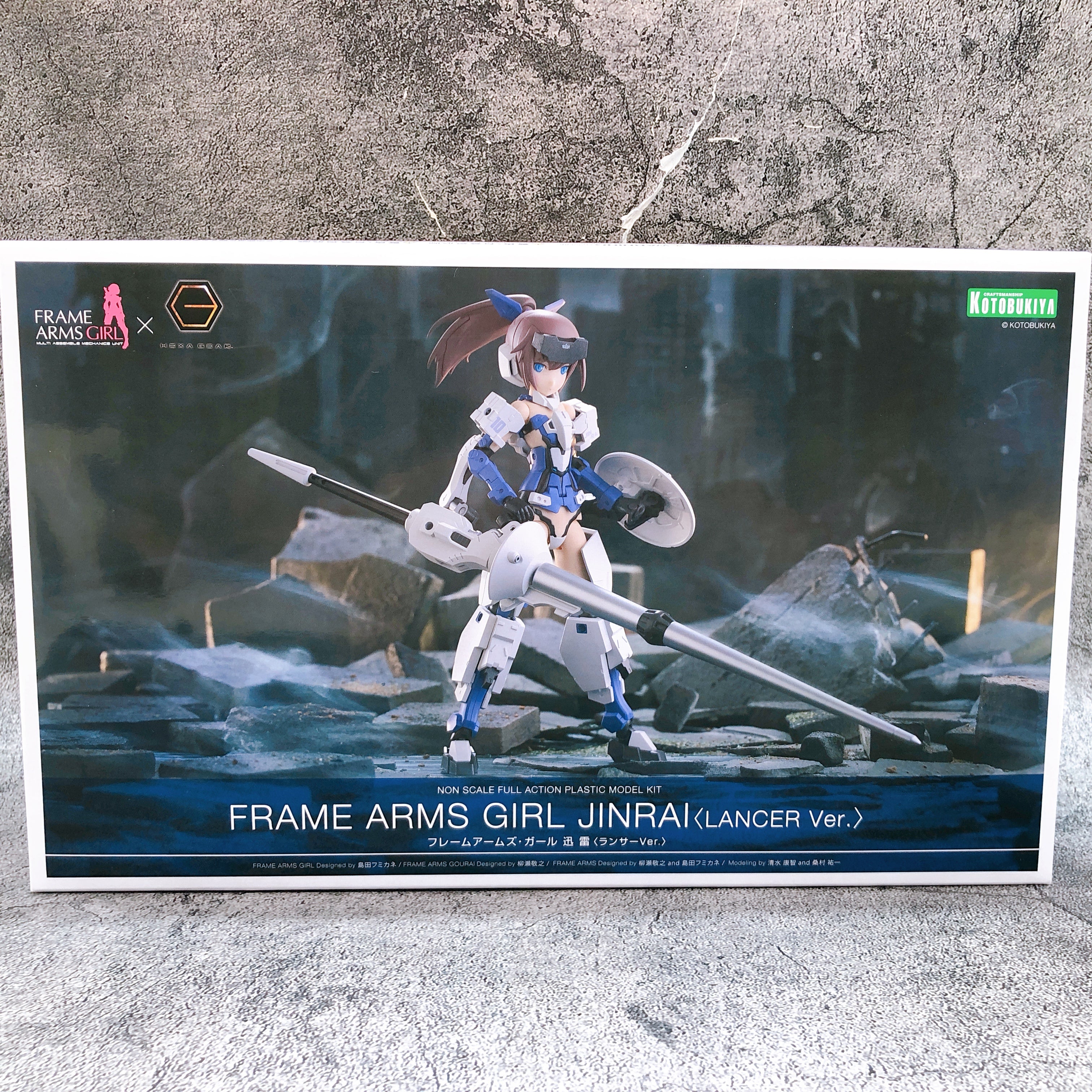Frame Arms Girl JINRAI Lancer ver & Bonus Hair Parts Set Kit KOTOBUKIYA Japan
