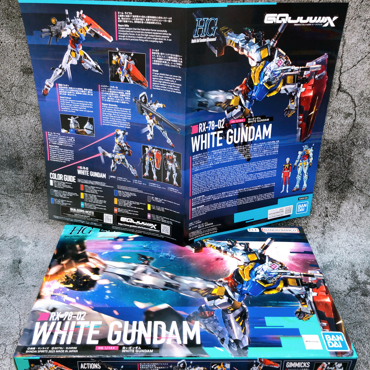 HG 1/144 White Gundam & Char's Zaku GQ Set Gundam GQuuuuuuX Model Kit Bandai NEW