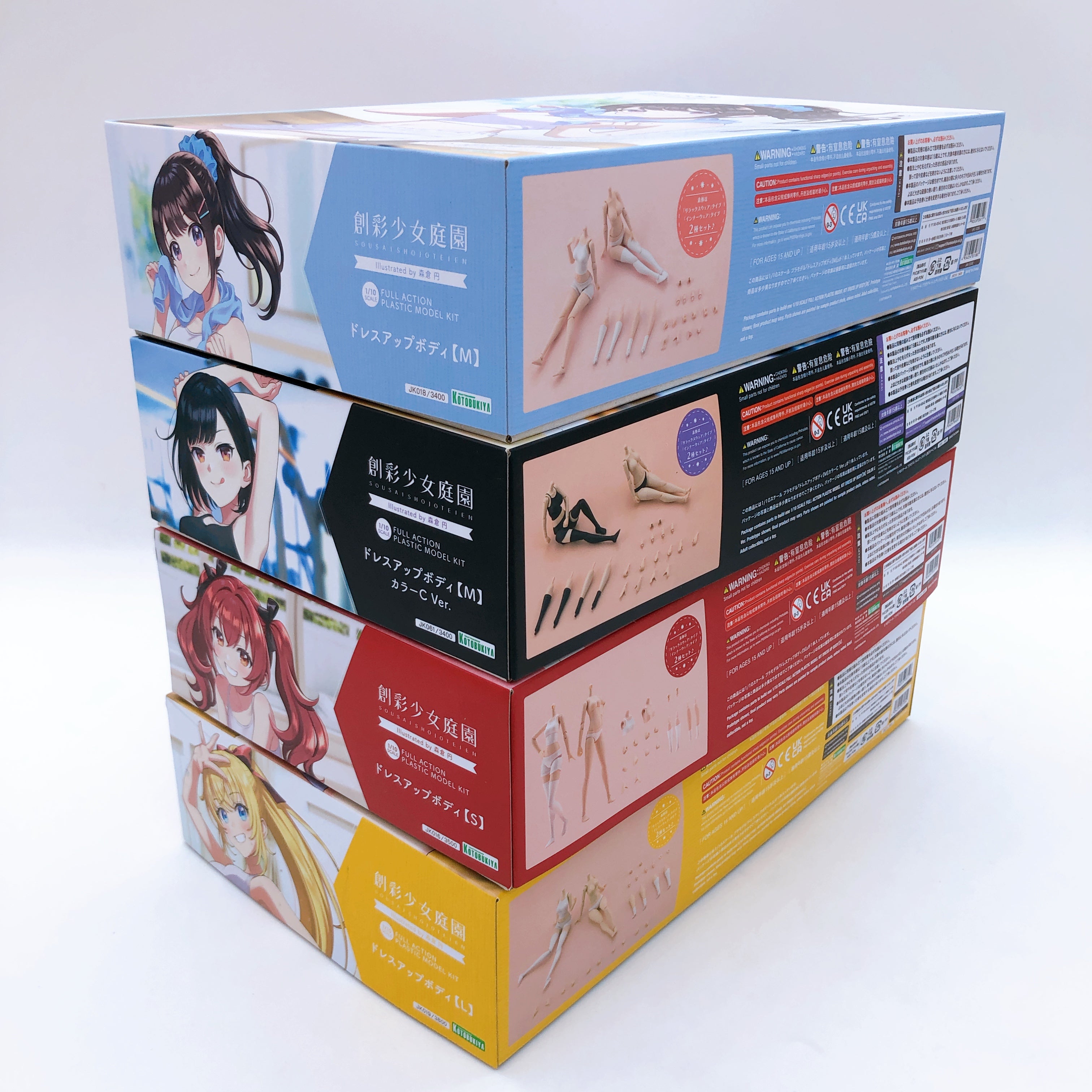 Sousai Shojo Teien Dress Up Body M/S/L Set of 4 1:10 Model Kit KOTOBUKIYA Japan