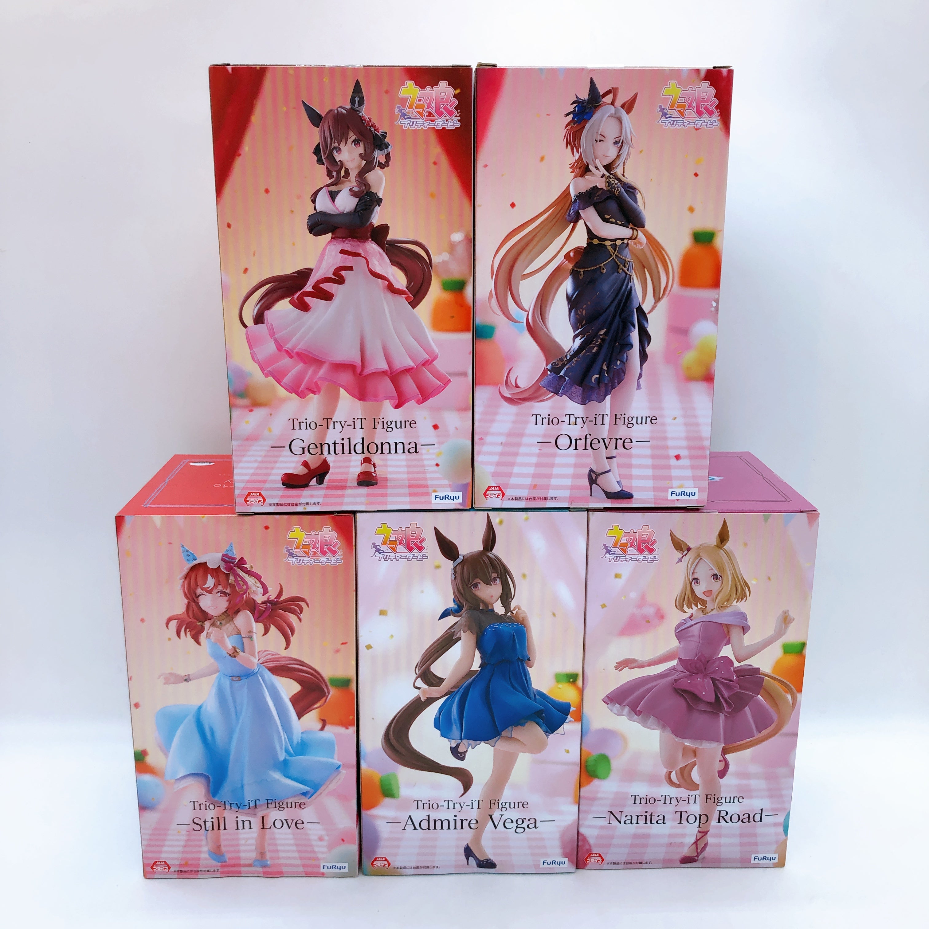 Uma Musume Pretty Derby Trio-Try-iT Set of 5 Scale Figure FuRyu Japan Sealed NEW