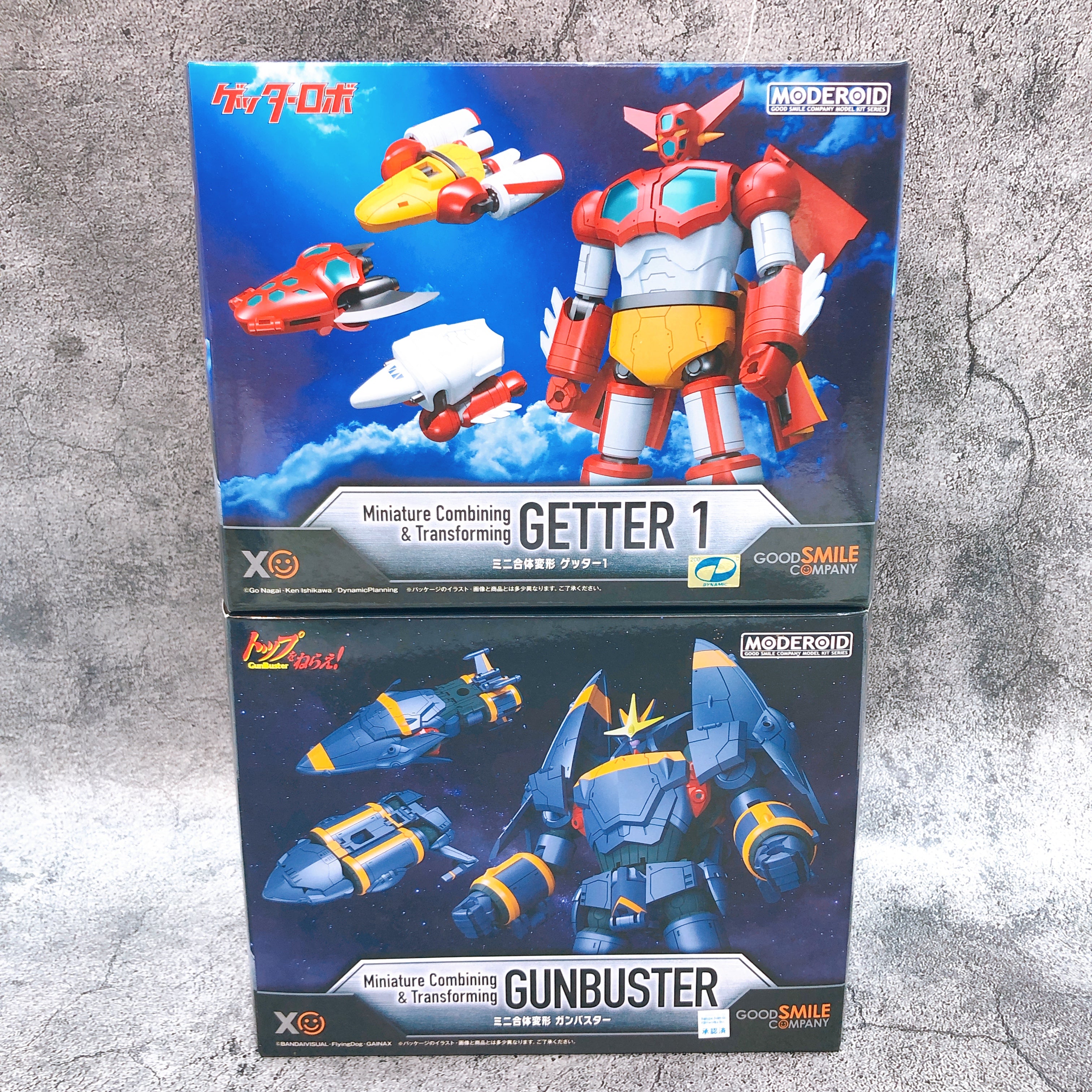MODEROID Miniature Combining & Transforming Getter 1 & Gunbuster Set Kit Sealed