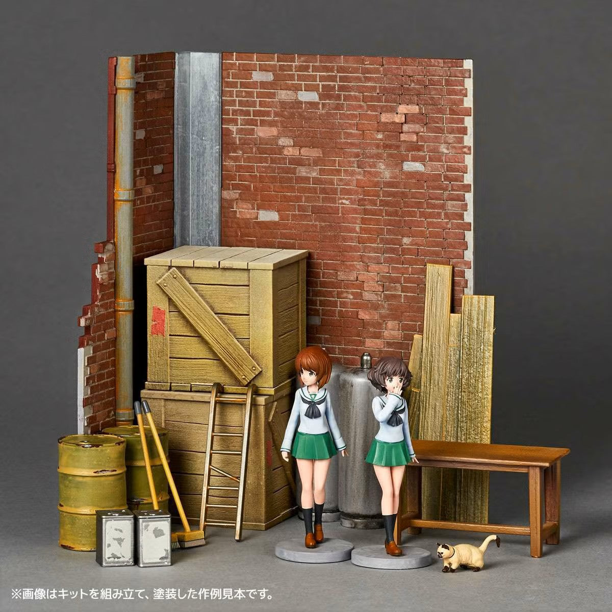 Kaiyodo Artpla Girls und Panzer das Finale Garage A & B Set 1/24 Model Kit Japan