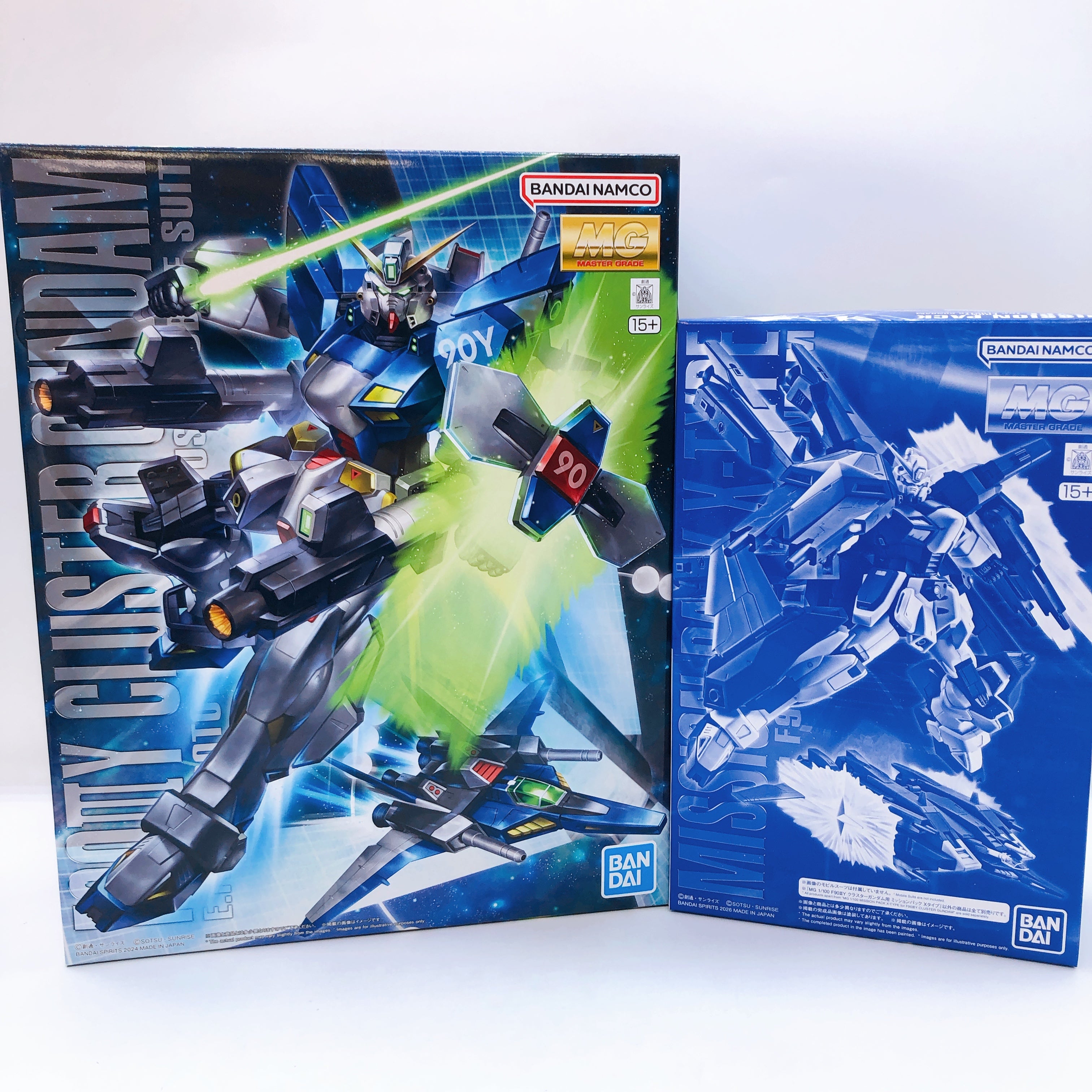 MG 1/100 F90IIIY Cluster Gundam & Mission Pack X-Type Set Kit Premium Bandai NEW