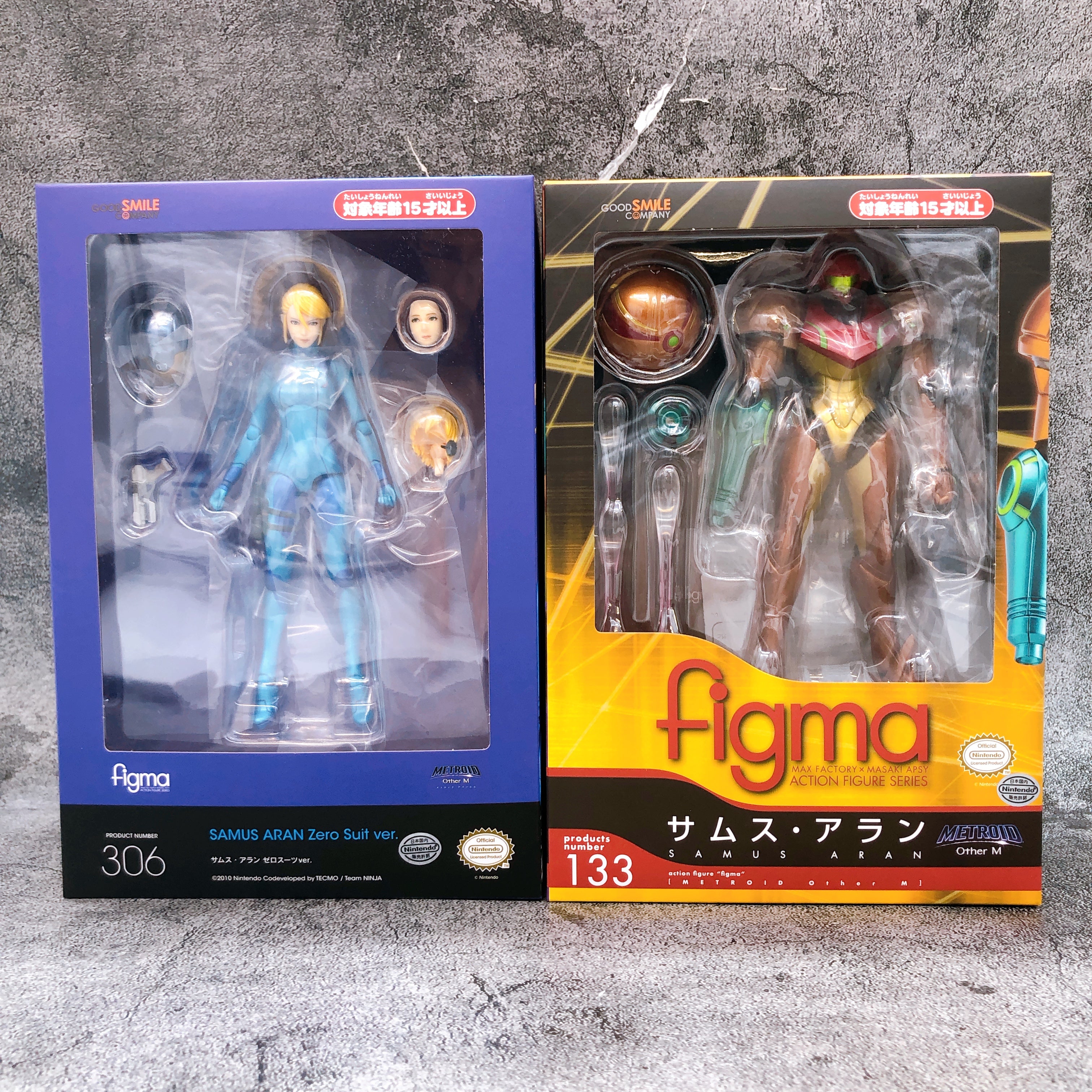 METROID Samus Aran & Samus Aran Zero Suit ver. Figma Set 133 & 306 Act