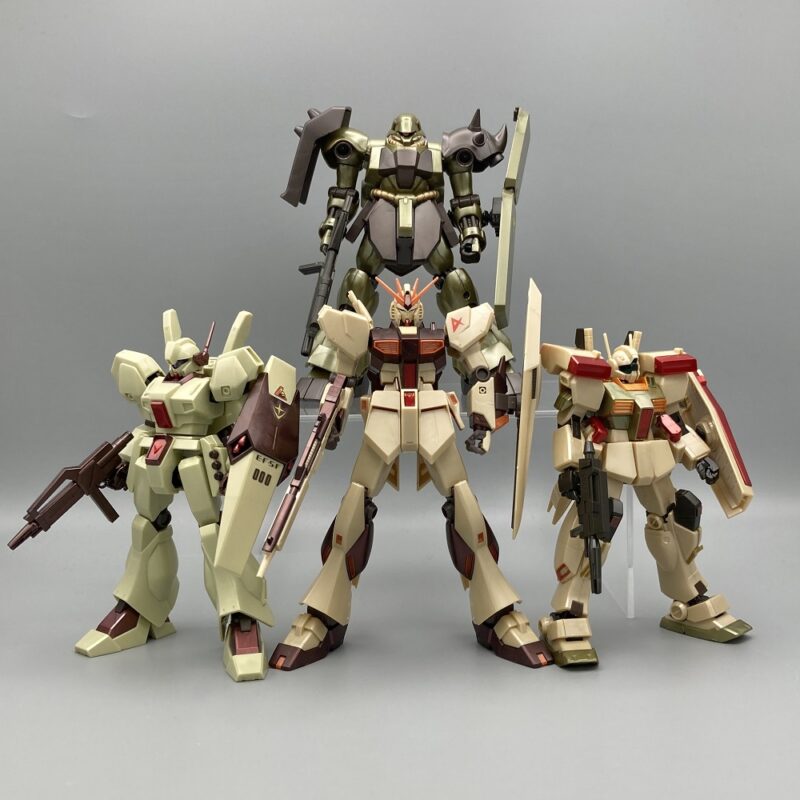 HG 1/144 Nu Gundam & Jegan & GM III & Geara Doga Axis Shock Image Color Set Kit