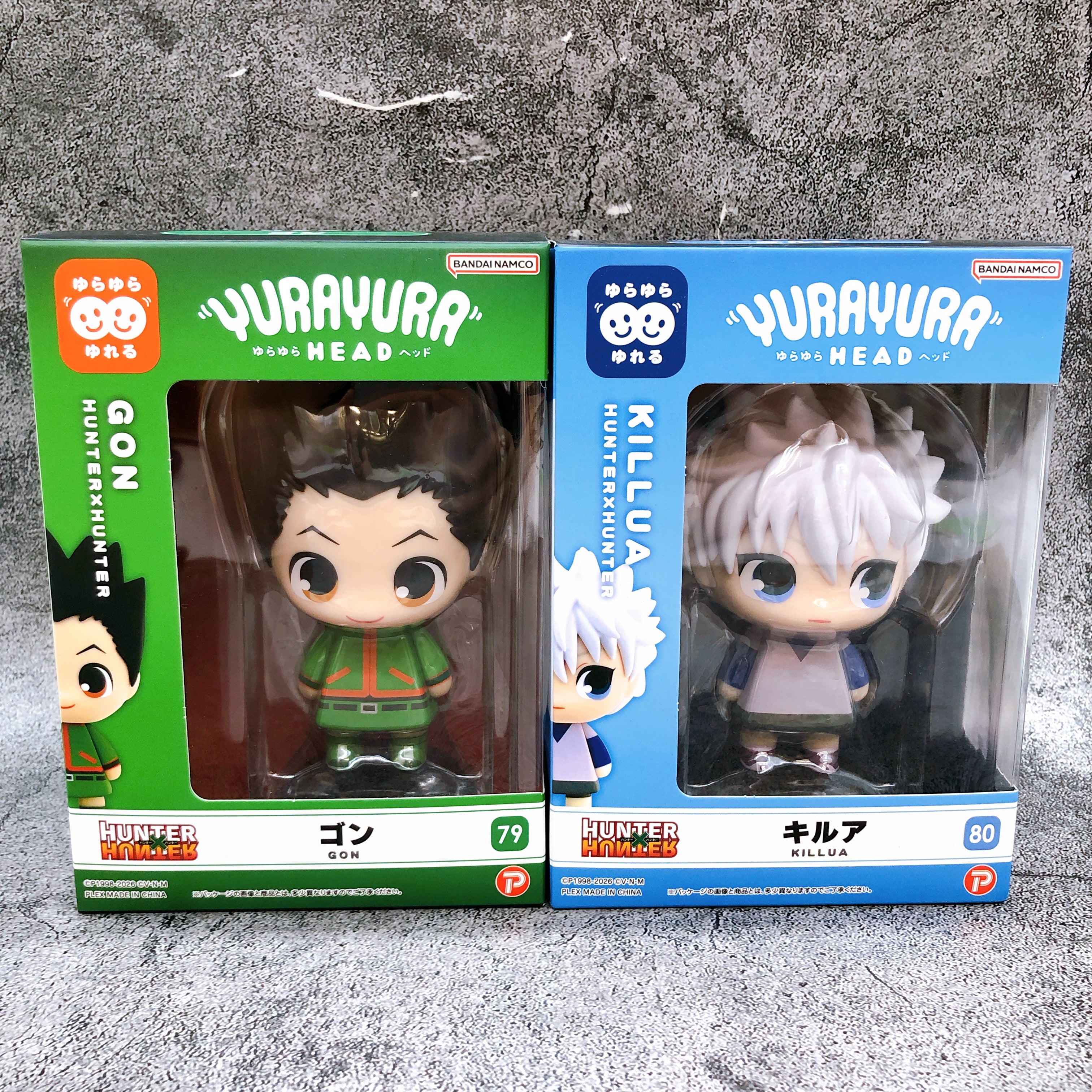 HUNTER X HUNTER Gon & Killua Set Yura Yura Head PLEX Japan AUTHENTIC FASTSHIP