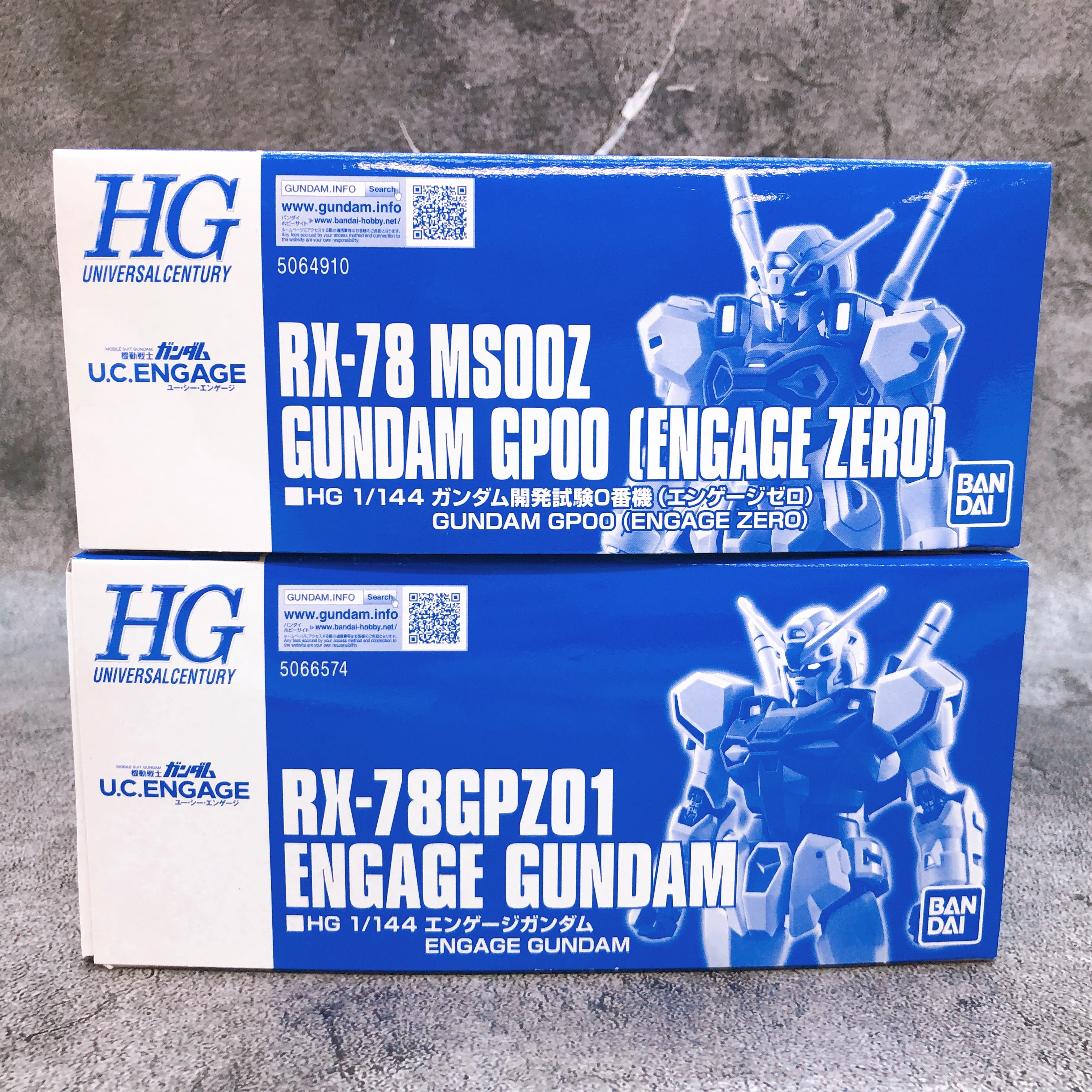 HG 1/144 Gundam GP00 Engage Zero & Engage Gundam Set Kit Premium Bandai Japan