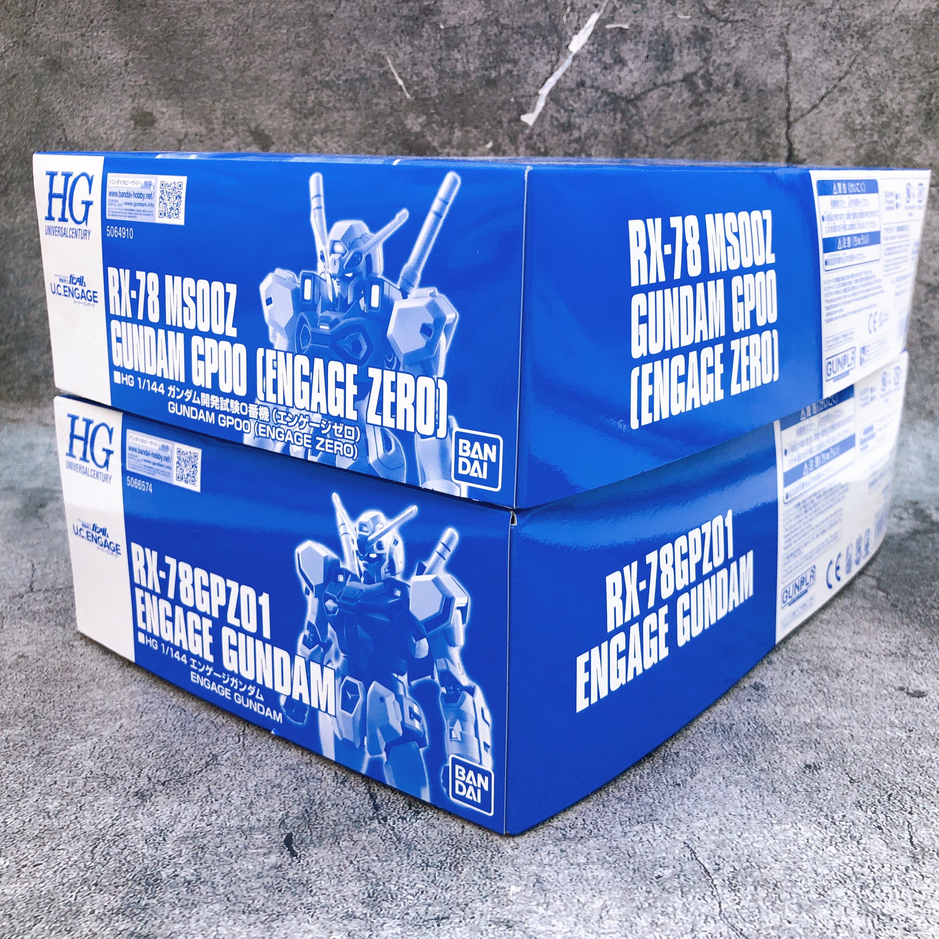 HG 1/144 Gundam GP00 Engage Zero & Engage Gundam Set Kit Premium Bandai Japan