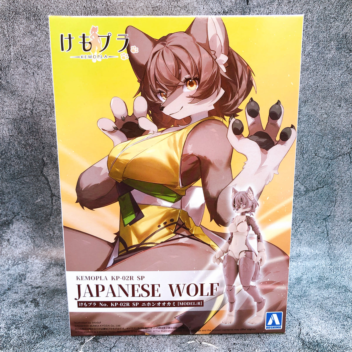 KEMOPLA Khao Manee & Japanese Wolf Set Limited Model Kit 15+ Aoshima Japan NEW